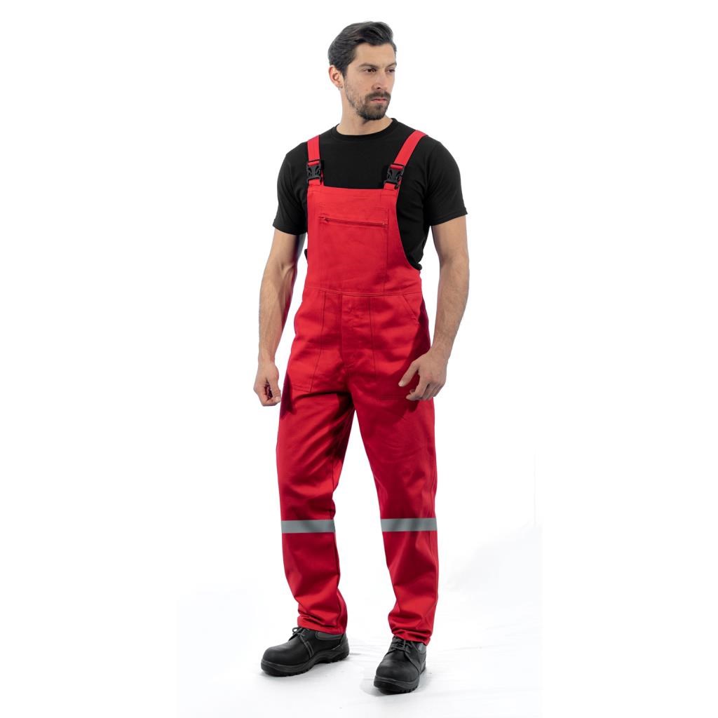 Şensel, Reflektörlü Bahçıvan Tulum, Kırmızı -8E1902- Üniforma