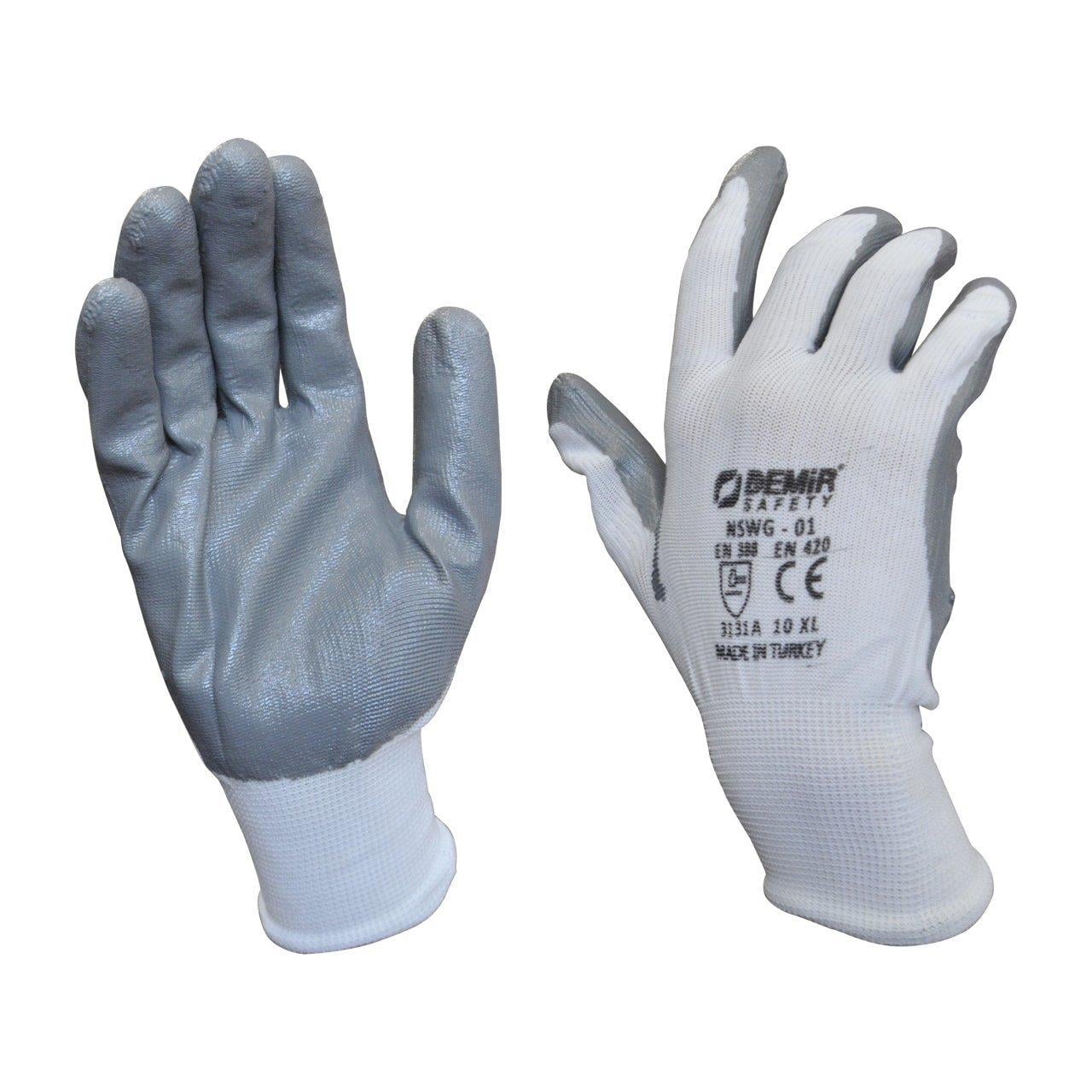 12'li Demir Safety, İş Eldiveni, Gri -29E1710- İş Güvenliği