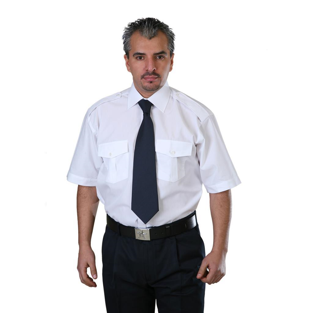 Kısa Kollu Gömlek, Beyaz -39E2410- Yazlık Gömlek, Klasik Gömlek