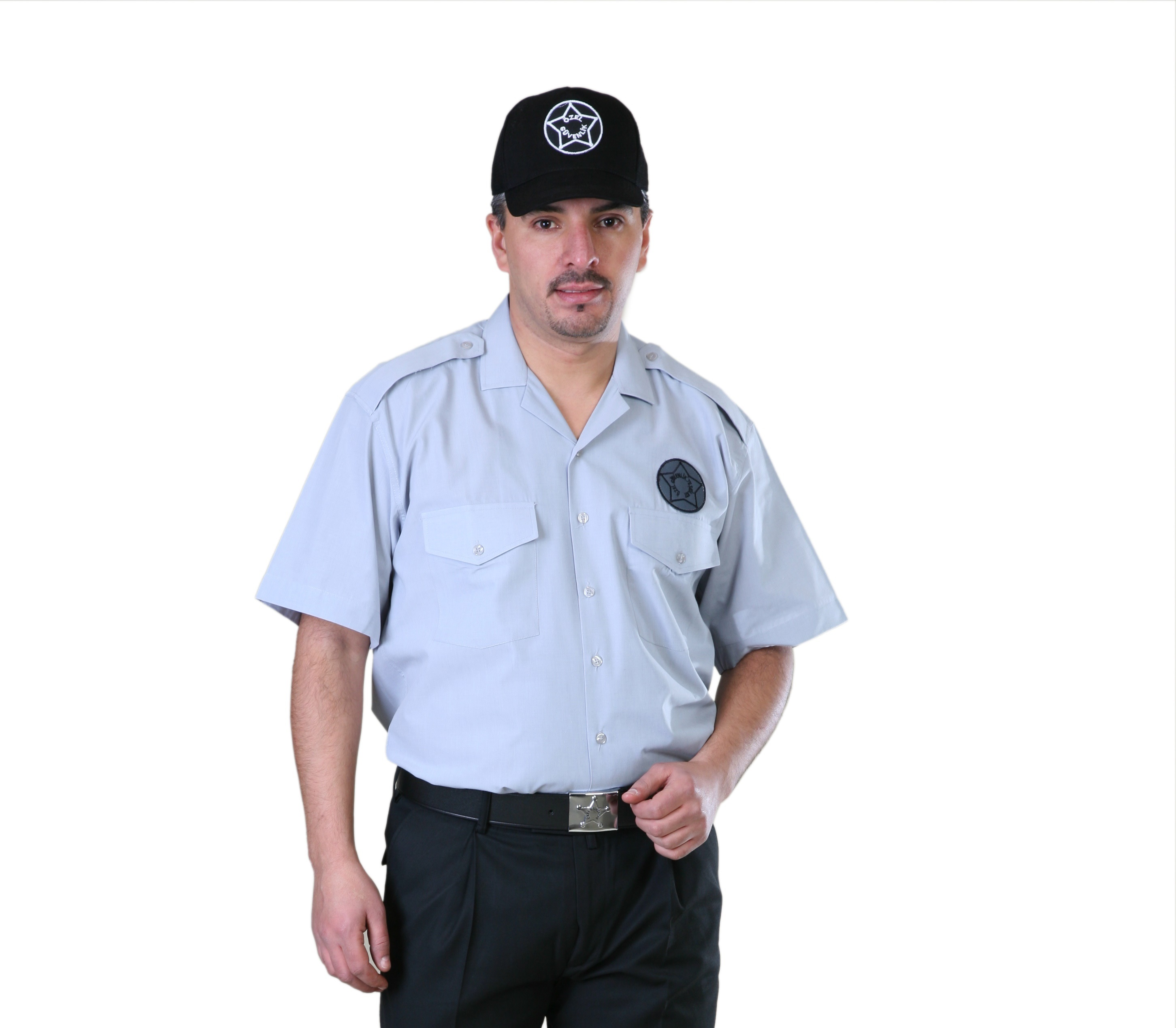 Kısa Kollu Gömlek, Gri -122E242- Yazlık Gömlek, Klasik Gömlek