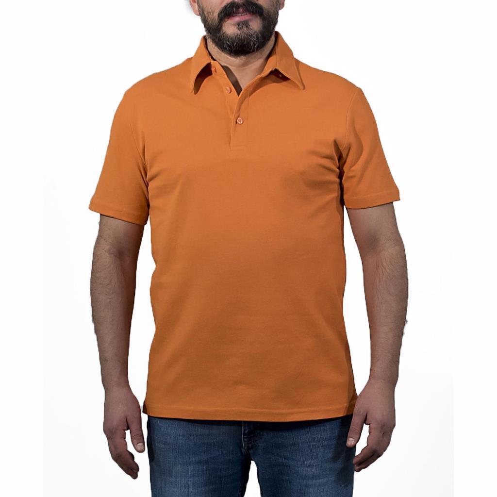 Polo Yaka Tişört, Turuncu -136E1005- T-shirt, Tshirt, Kısa Kollu