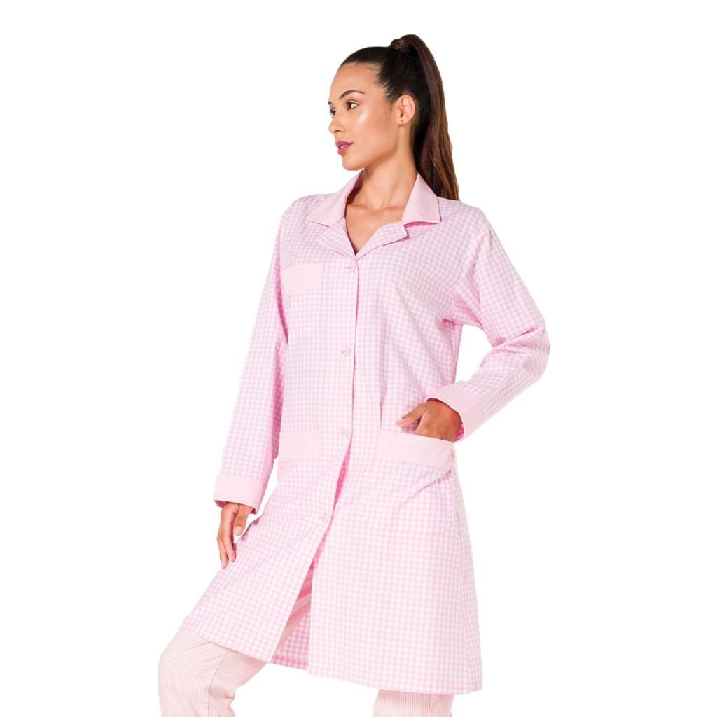 Şensel, Kadın Önlük, Pembe-Beyaz Pötükare -94E563- İş Önlüğü