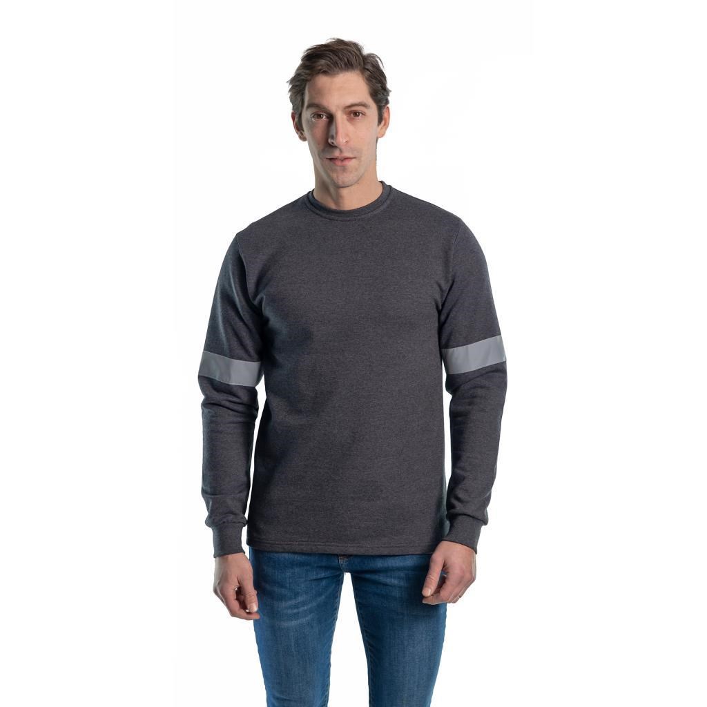 Şensel, Reflektörlü Sweatshirt, Koyu Gri, Sıfır Yaka -107E4732-