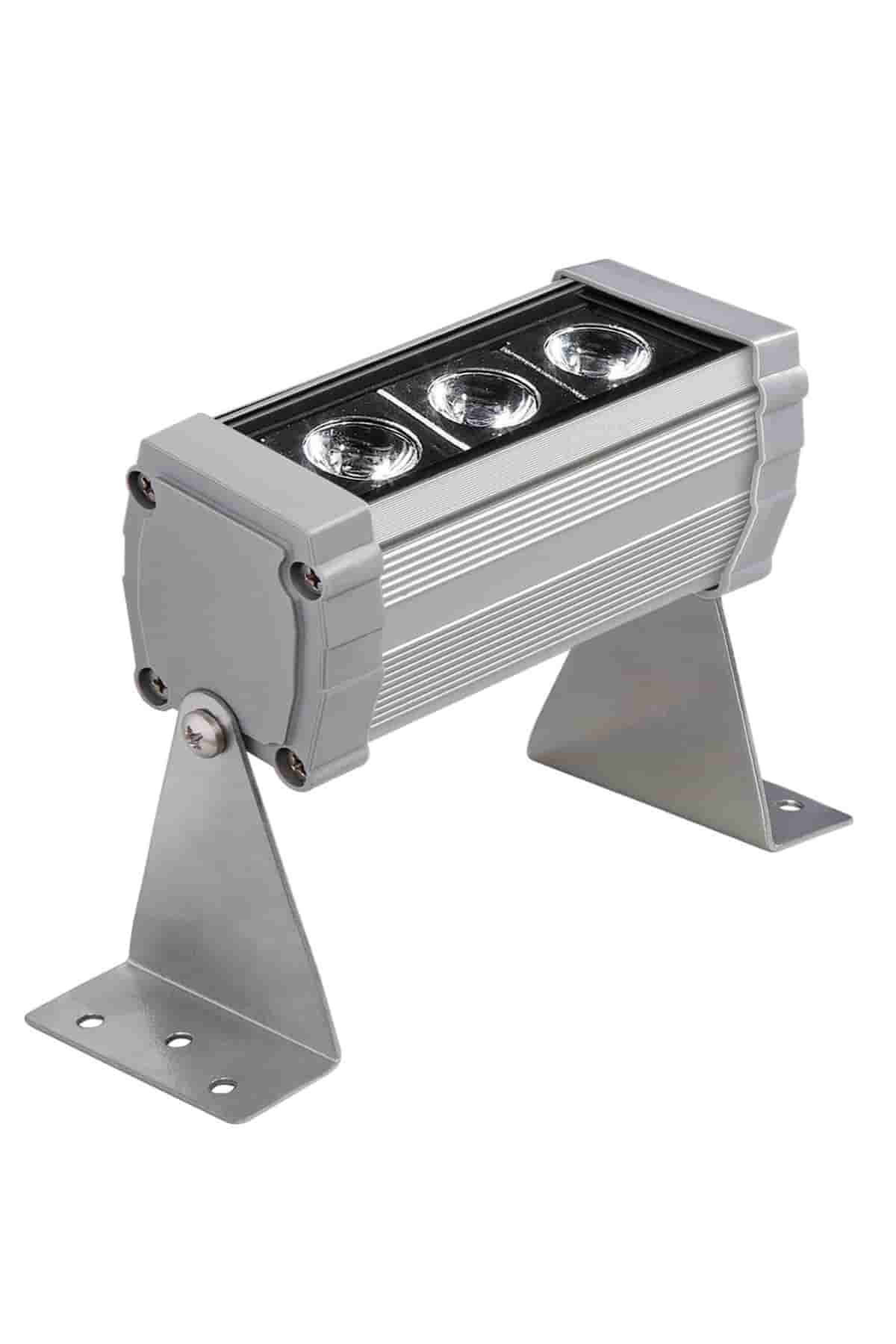 10 CM YEŞİL 3 LED WALLWASHER BAHÇE AYDINLATMA ARMATÜRÜ