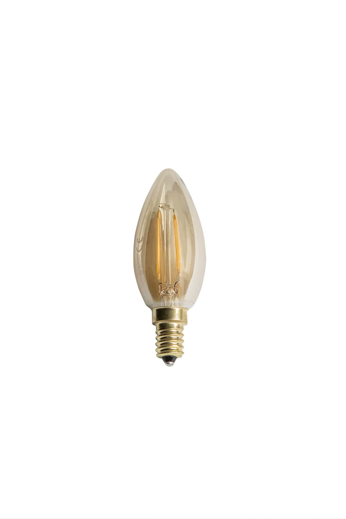 4W RUSTİK LED BUJI AMPUL (E-14)(AMBER)