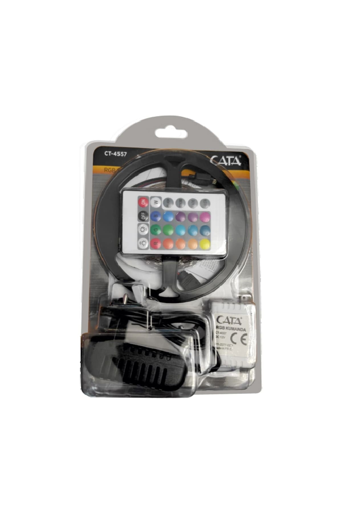 5 METRE RGB ŞERİT LEDLİ HAZIR SET (ADAPTÖR - LED - KUMANDA) CT 4557