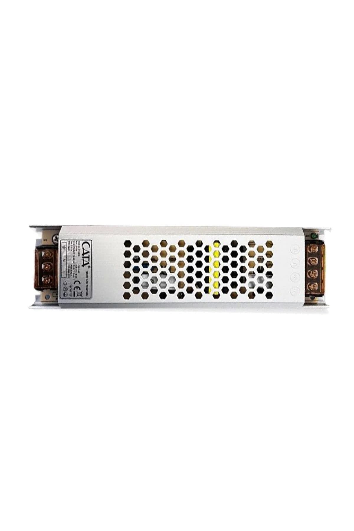 Cata CT 2676 17 Amper Slim Şerit Led Trafosu 200W Sessiz 12V 16m | Aydınlatmacım|Şerit Ledler ve Trafoları|CATA|CT-2676