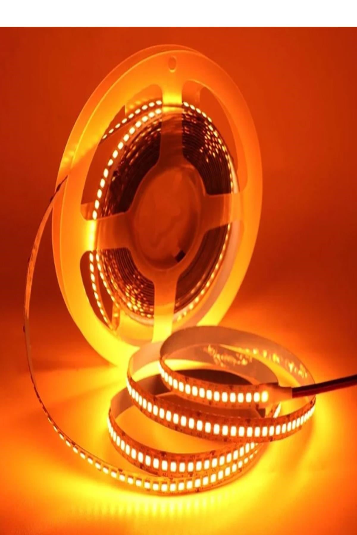 5 Metre 24V  240 Çipli Gold Led Şerit İç Mekan (Amber) Ct 4539A