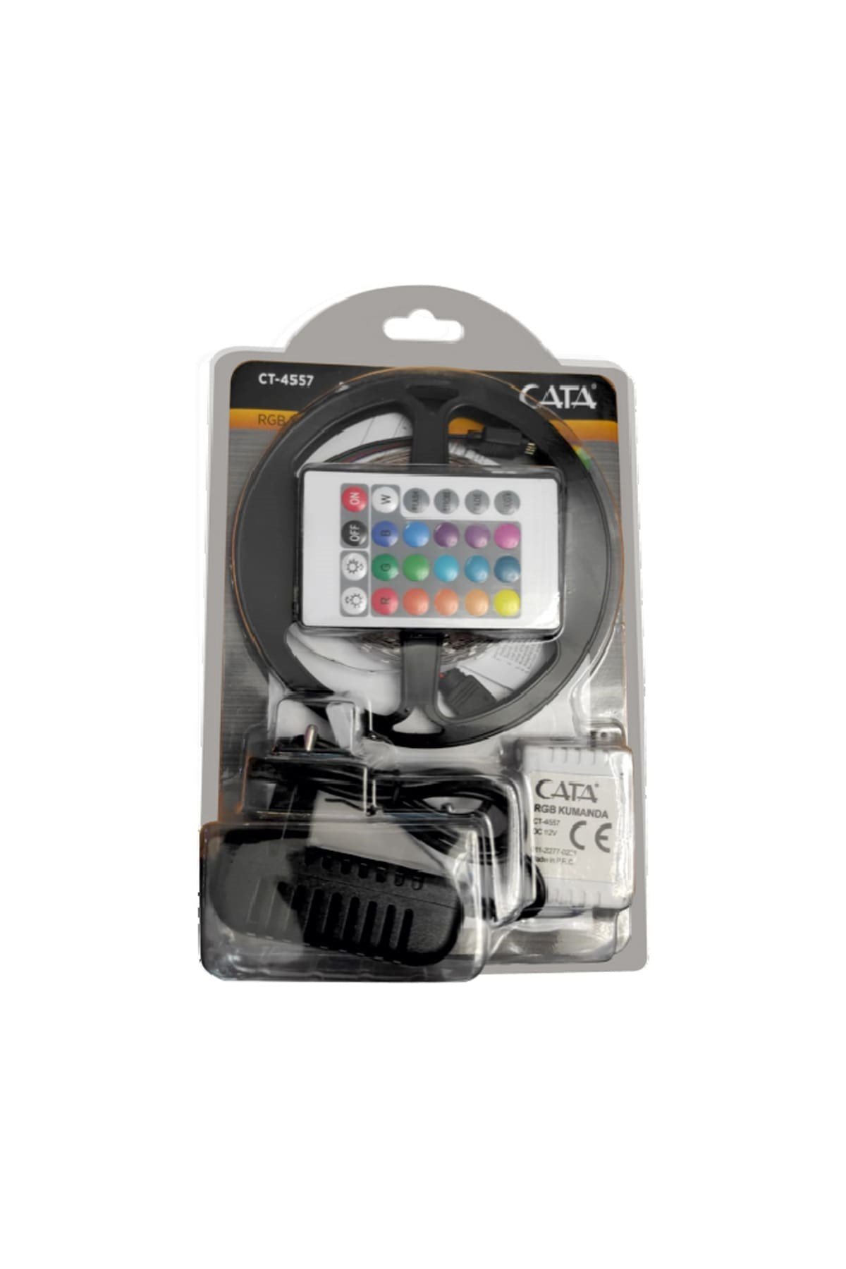 5 METRE RGB ŞERİT LEDLİ HAZIR SET (ADAPTÖR - LED - KUMANDA) CT 4557