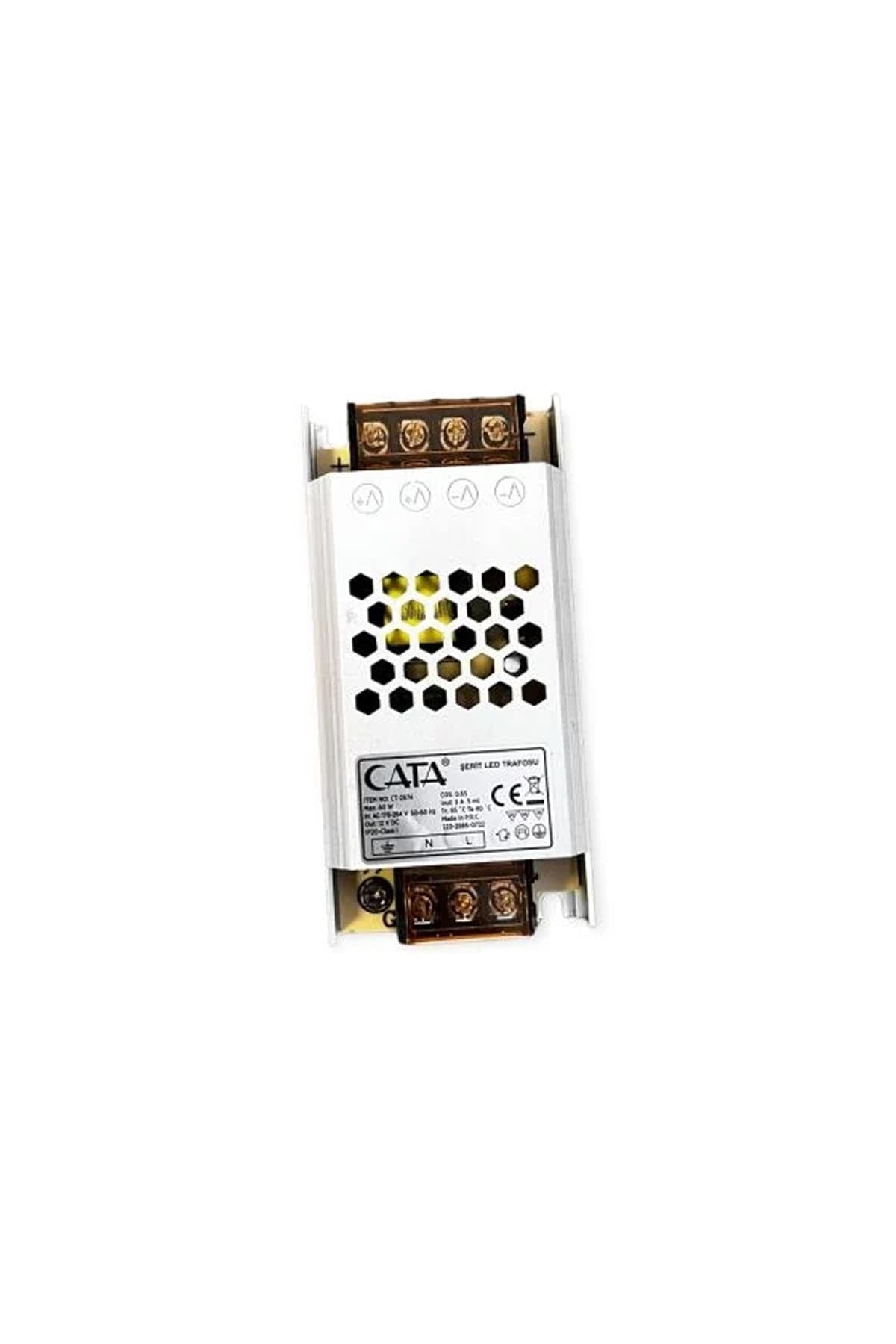 Cata CT 2674 5 Amper Slim Şerit Led Trafosu 60W Sessiz 12V 5m | Aydınlatmacım|Şerit Ledler ve Trafoları|CATA|CT-2674