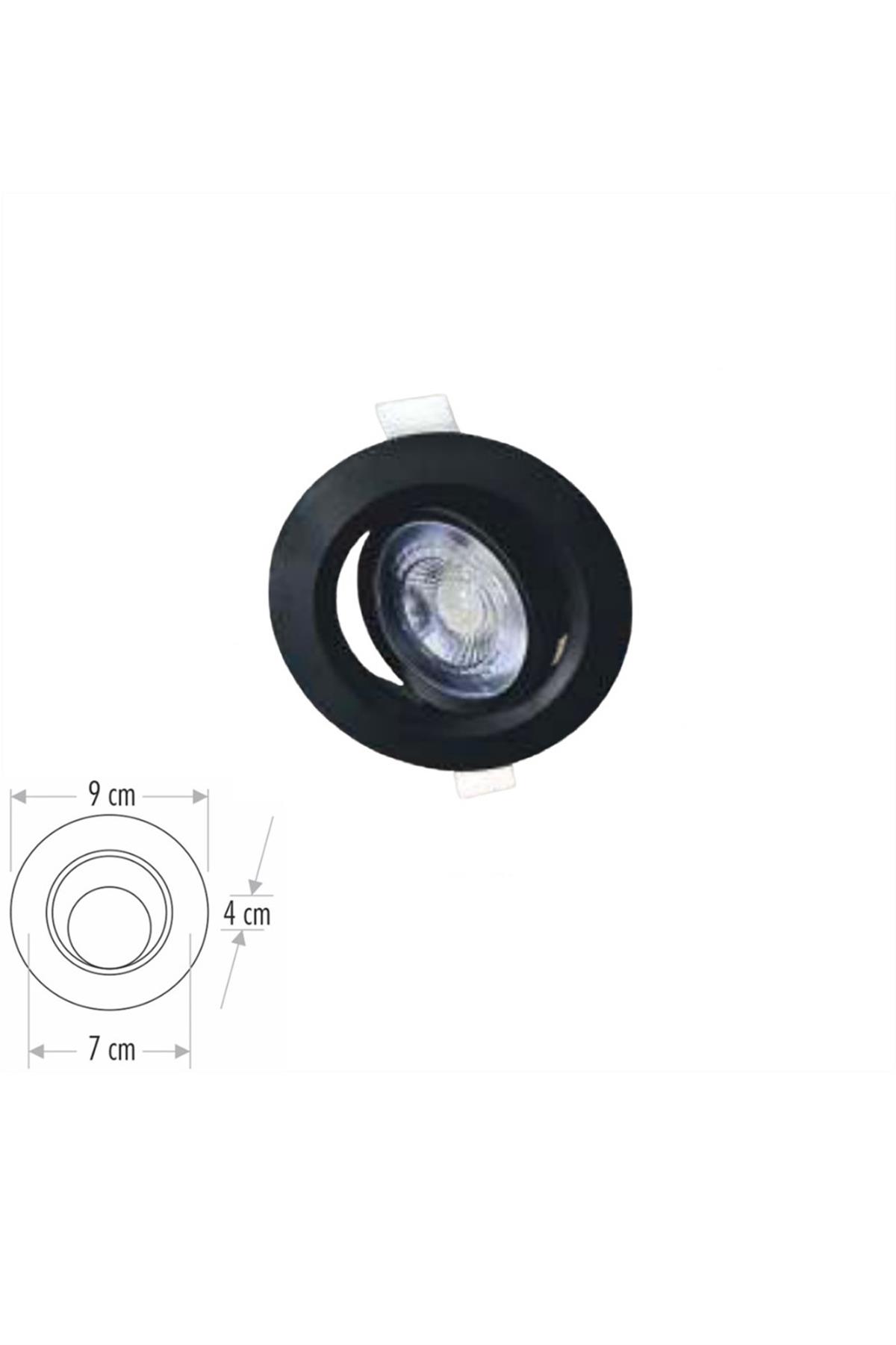 Cata CT 5200 7 W Akik Led Spot Siyah Kasa Beyaz Işık 6400K | Aydınlatmacım|Led Spotlar|CATA|CT-5200B