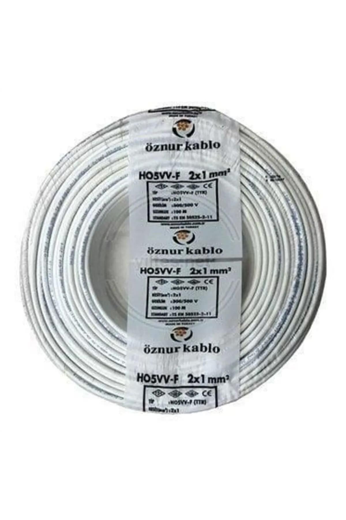 Öznur 2*1 Mm Ttr Elektrik Kablosu  100 Metre |Aydınlatmacım|Elektrik Kabloları|ÖZNUR|CKR-K050