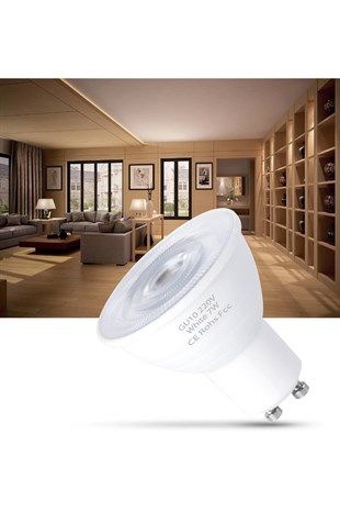 7W LED AMPUL (GU-10) (KIRMIZI) CT 4215