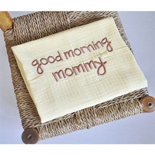 Good Morning Mommy - Sarı 4 Katlı Müslin Battaniye 85x115 cm