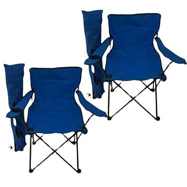 Dükkanönü 2 Adet Mavi Taşıma Çantalı Katlanır Portatif  Rejisör Kamp Piknik Sandalyesi 
