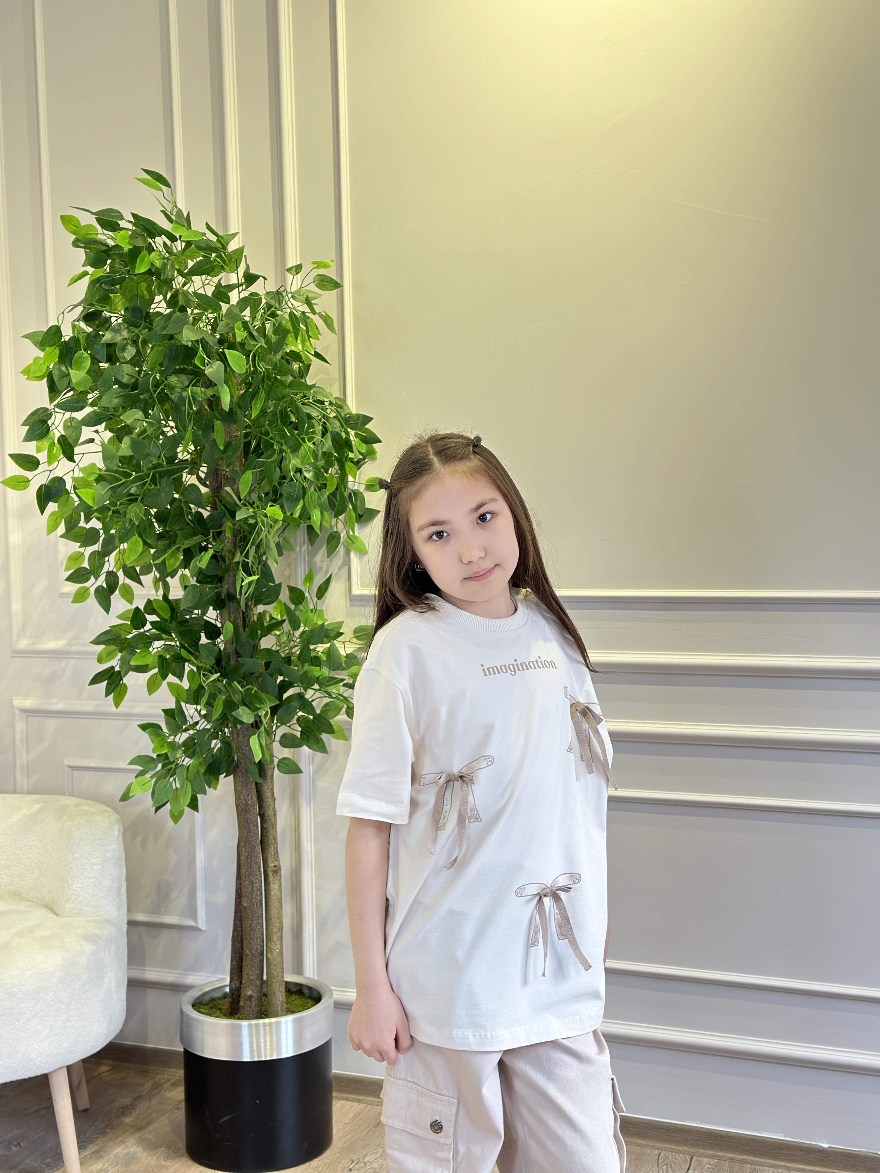 BEJ FİYONKLU TİŞÖRT