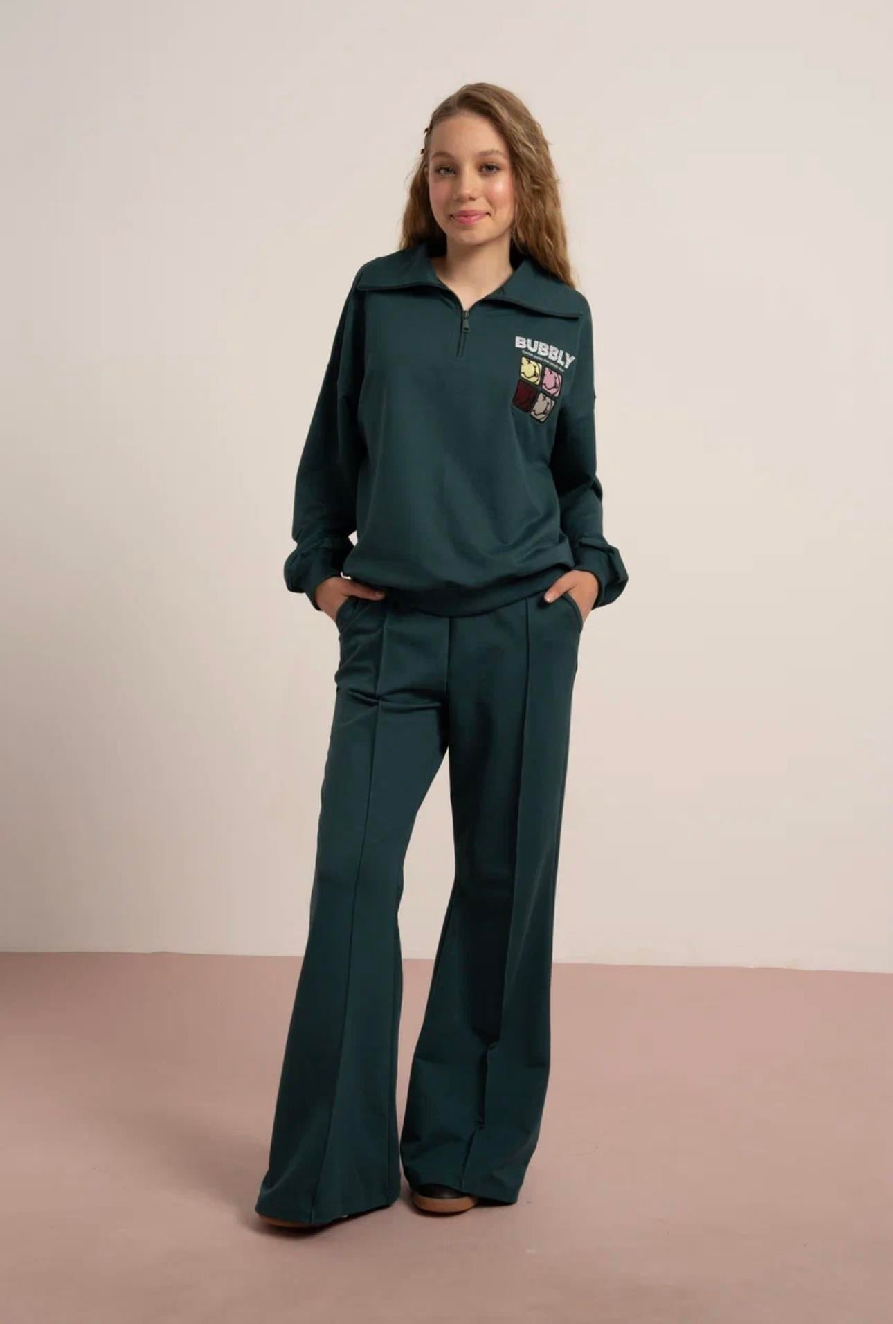 İSPANYOL PAÇA EŞOFMAN ALTI PETROL YEŞİLİ