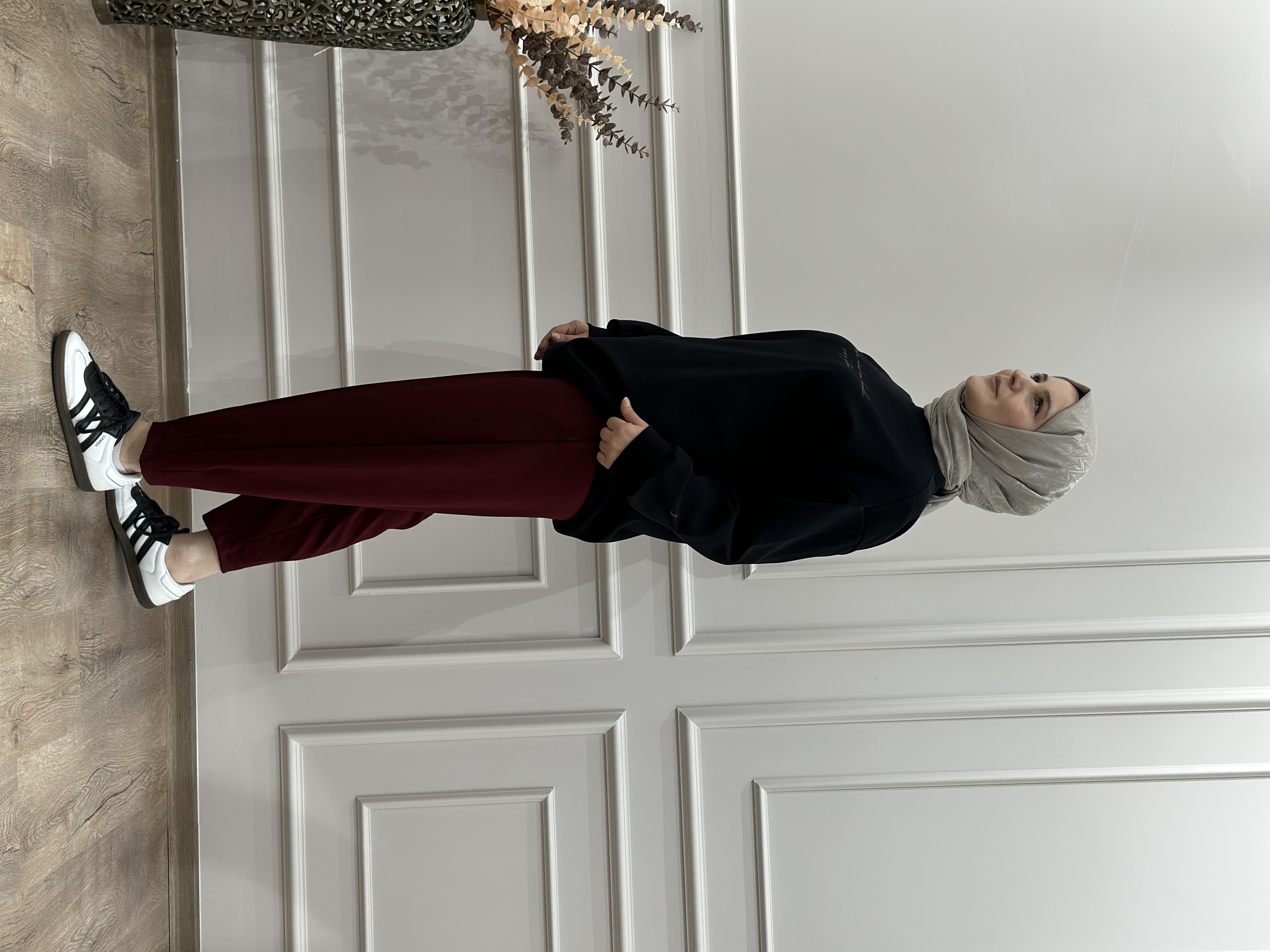 OYSHO BORDO PANTOLON 