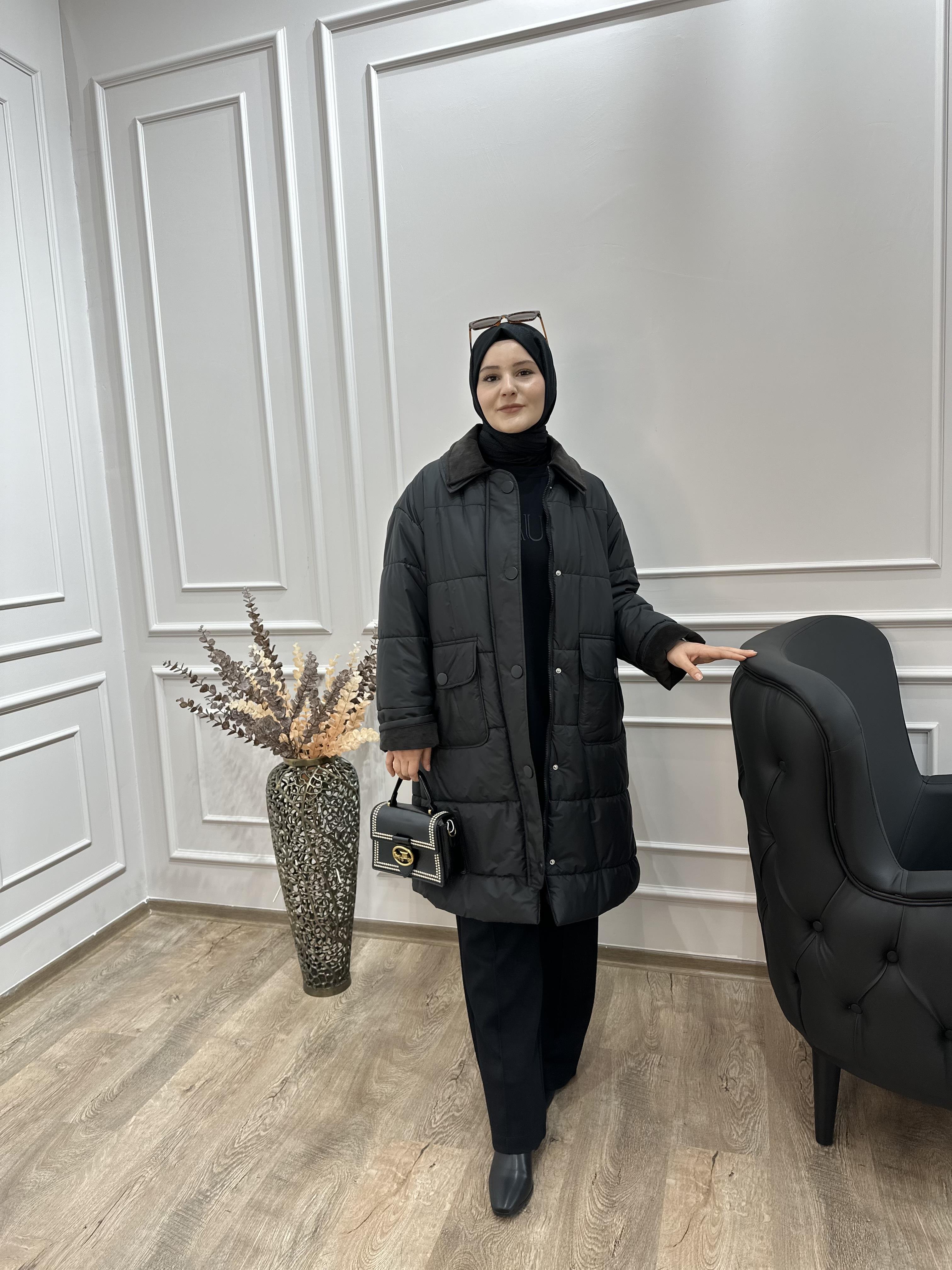 SİYAH ŞİŞME MONT