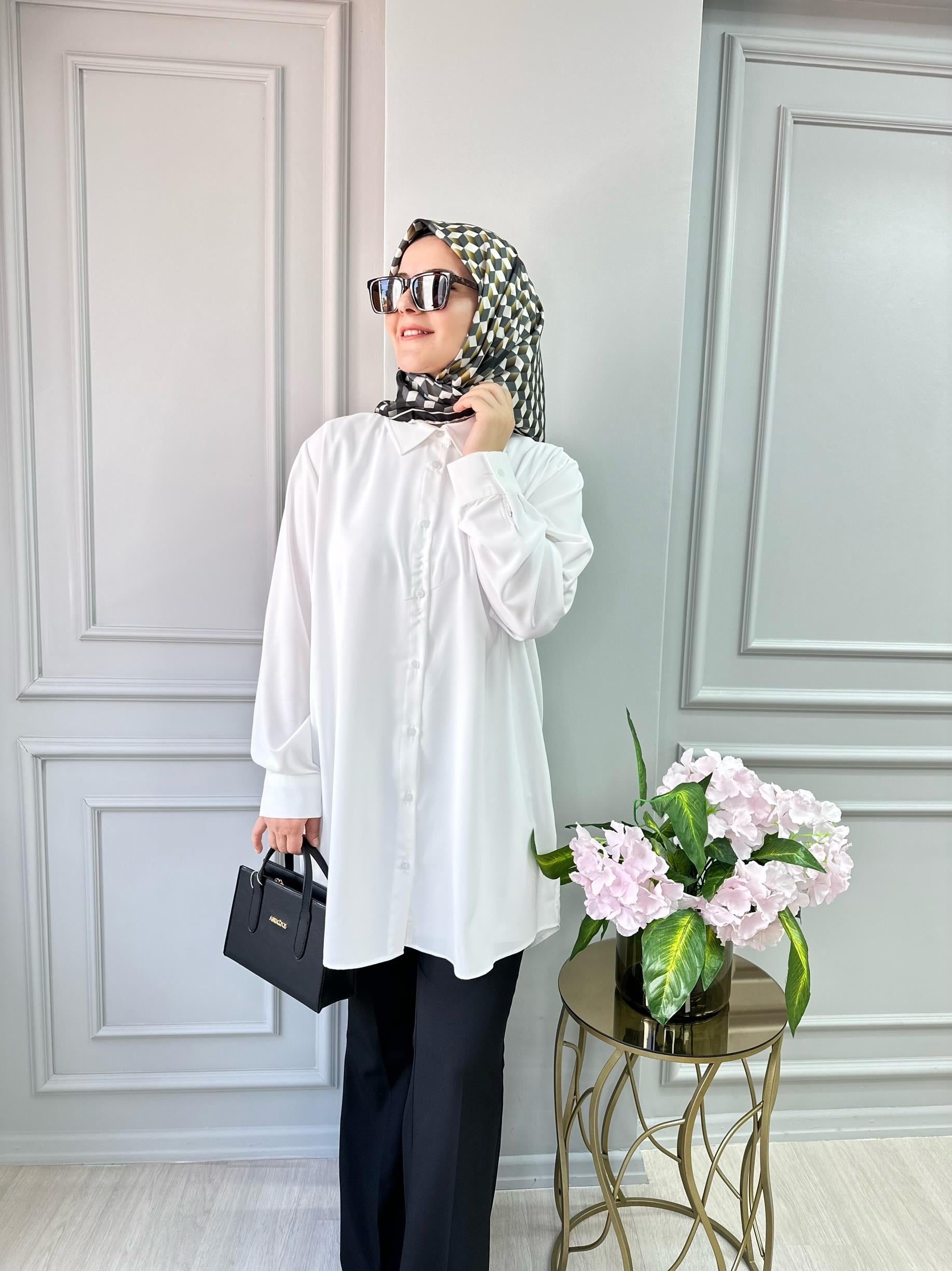 UZUN ŞİFON GÖMLEK 