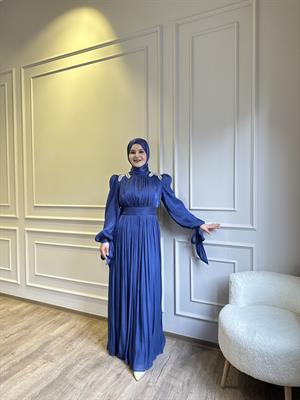 LACİVERT TAŞLI JANJAN ABİYE