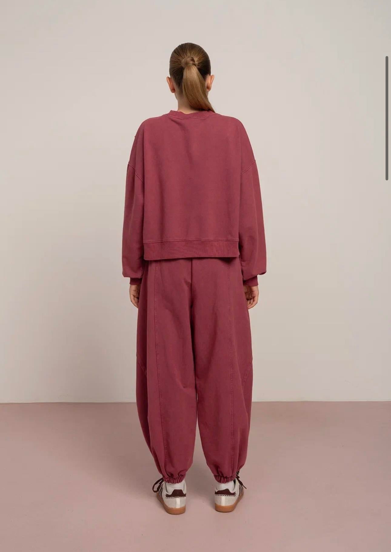 BATİK YIKAMA PAÇA LASTİKLİ TAKIM BORDO