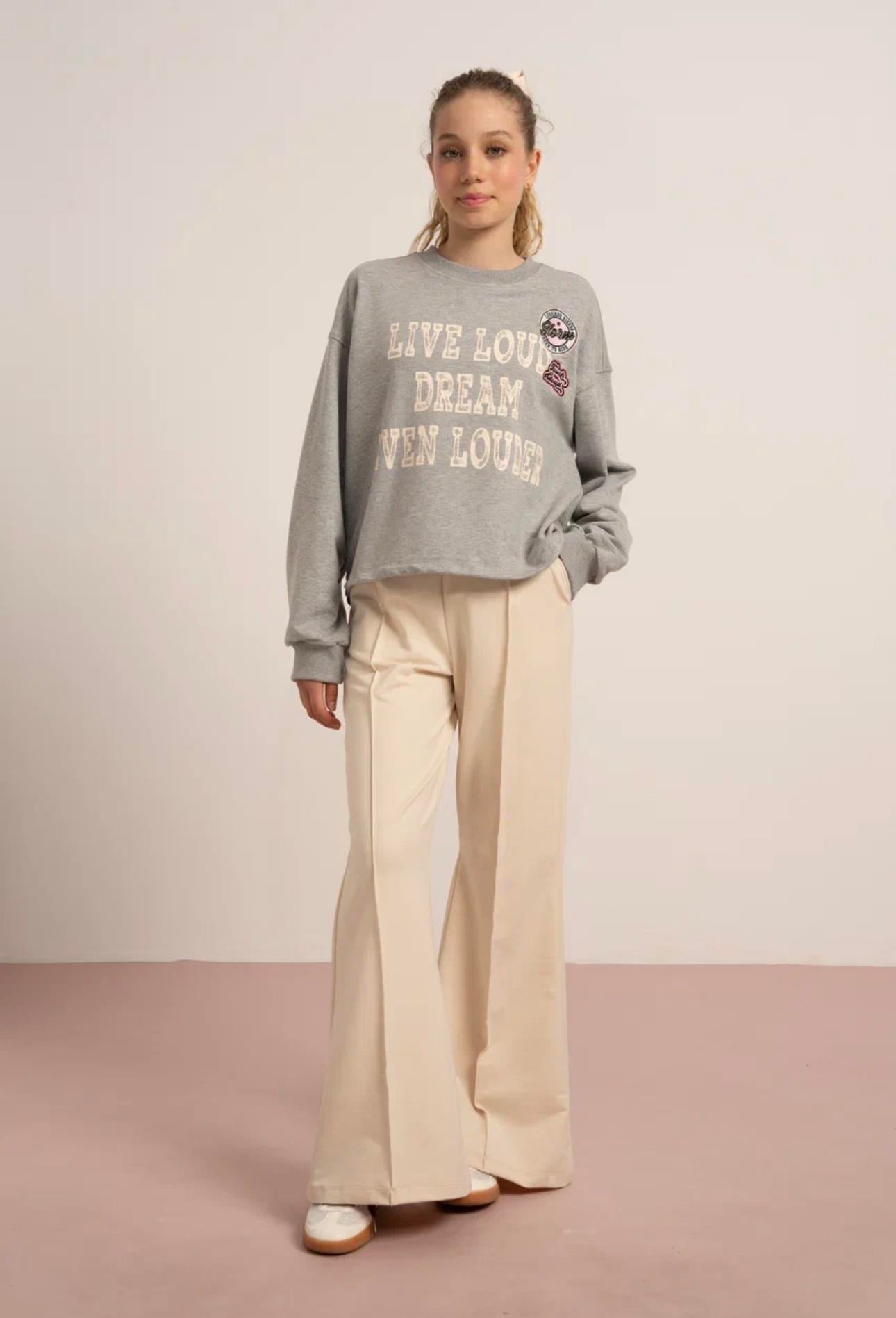 BELDEN AYARLANABİLİR OVERSİZE SWEATSHİRT GRİ