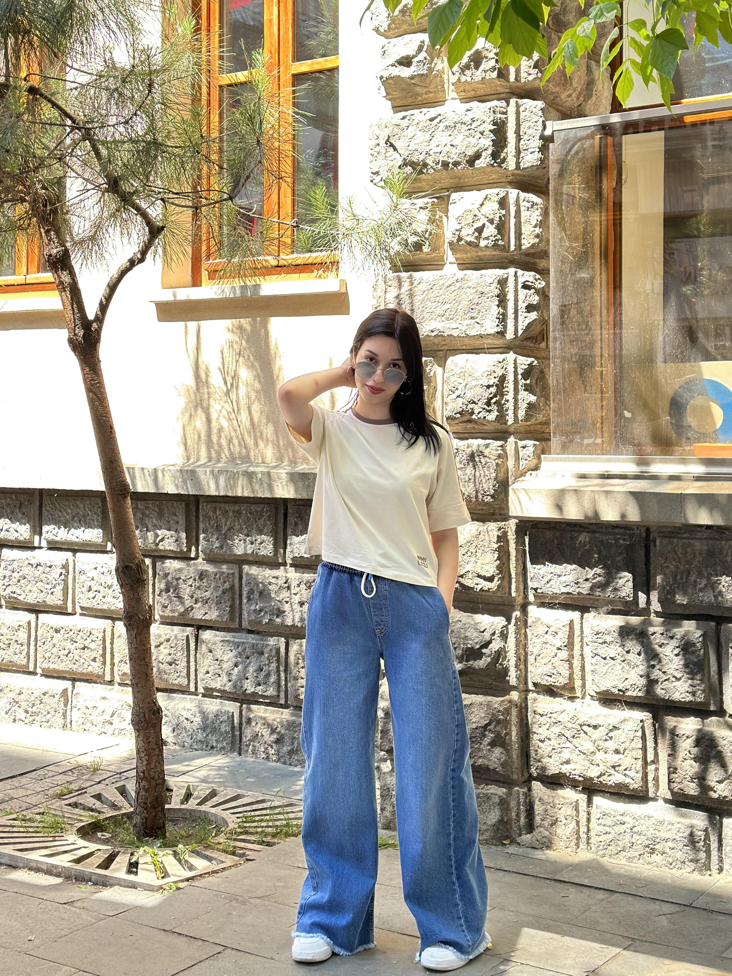 BELİ LASTİKLİ BOL PAÇA PANTOLON