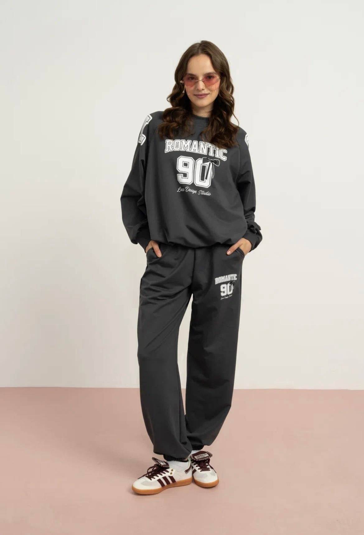 BOMBER KIZ ÇOCUK EŞOFMAN TAKIMI ANTRASİT