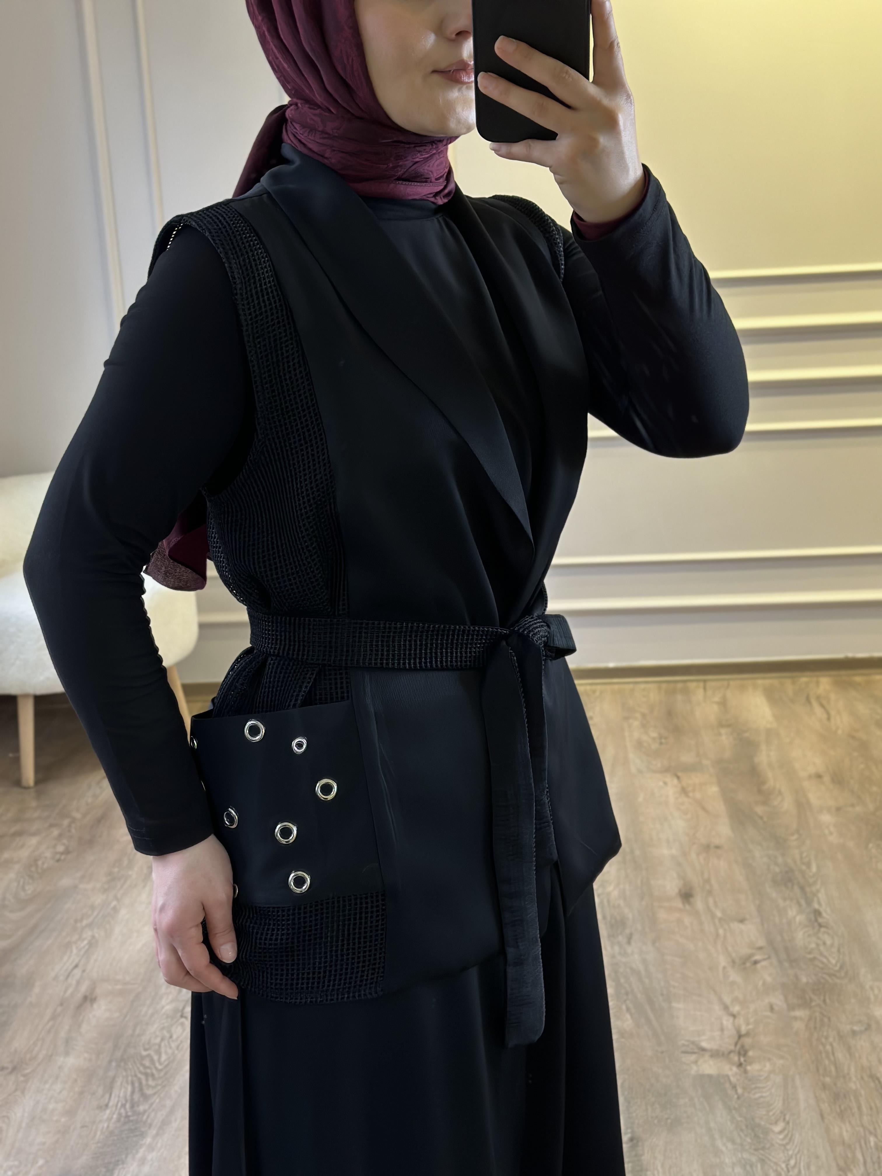 FİLE DETAYLI YELEKLİ TAKIM