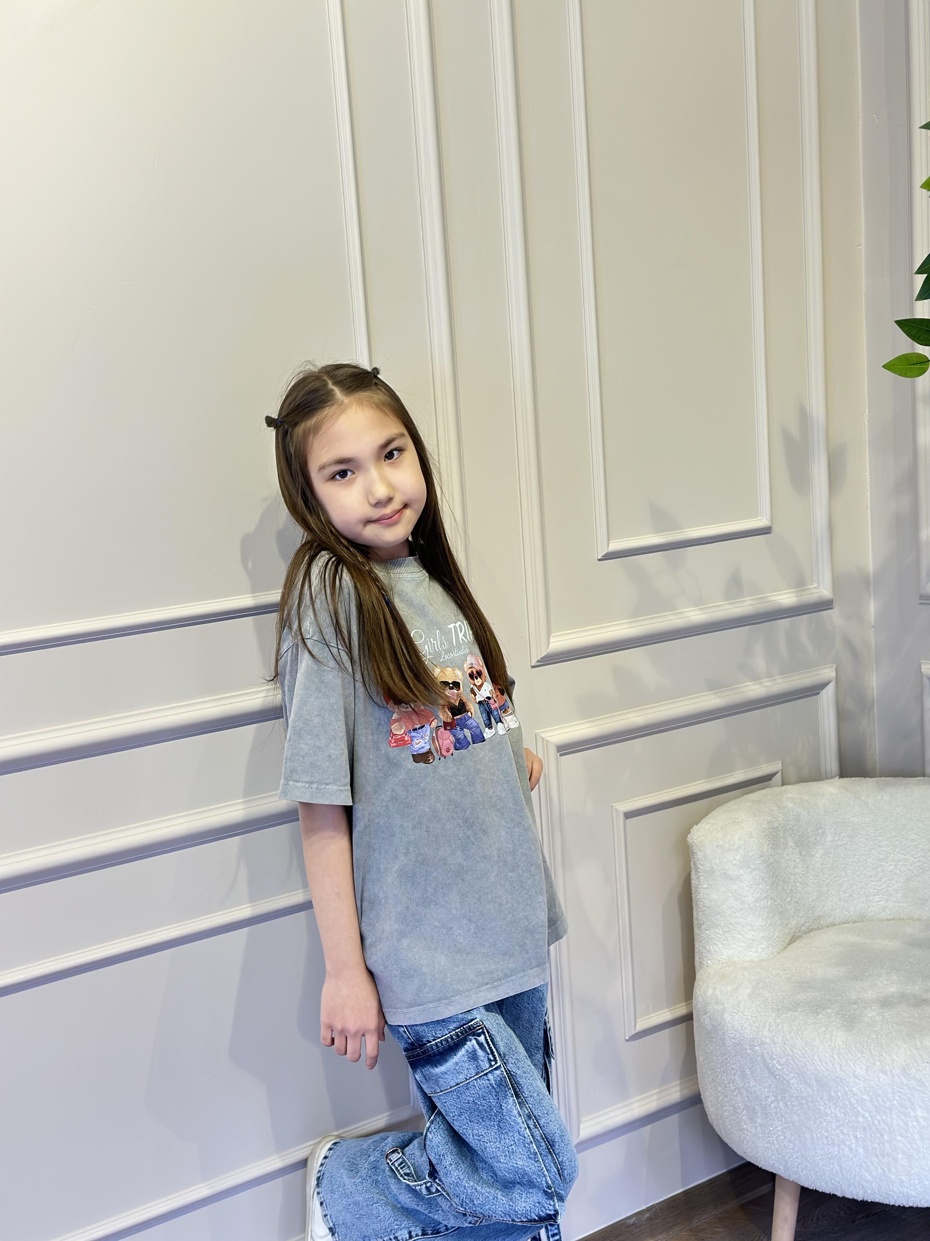 FÜME  BATİK YIKAMA AYICIKLI TİŞÖRT