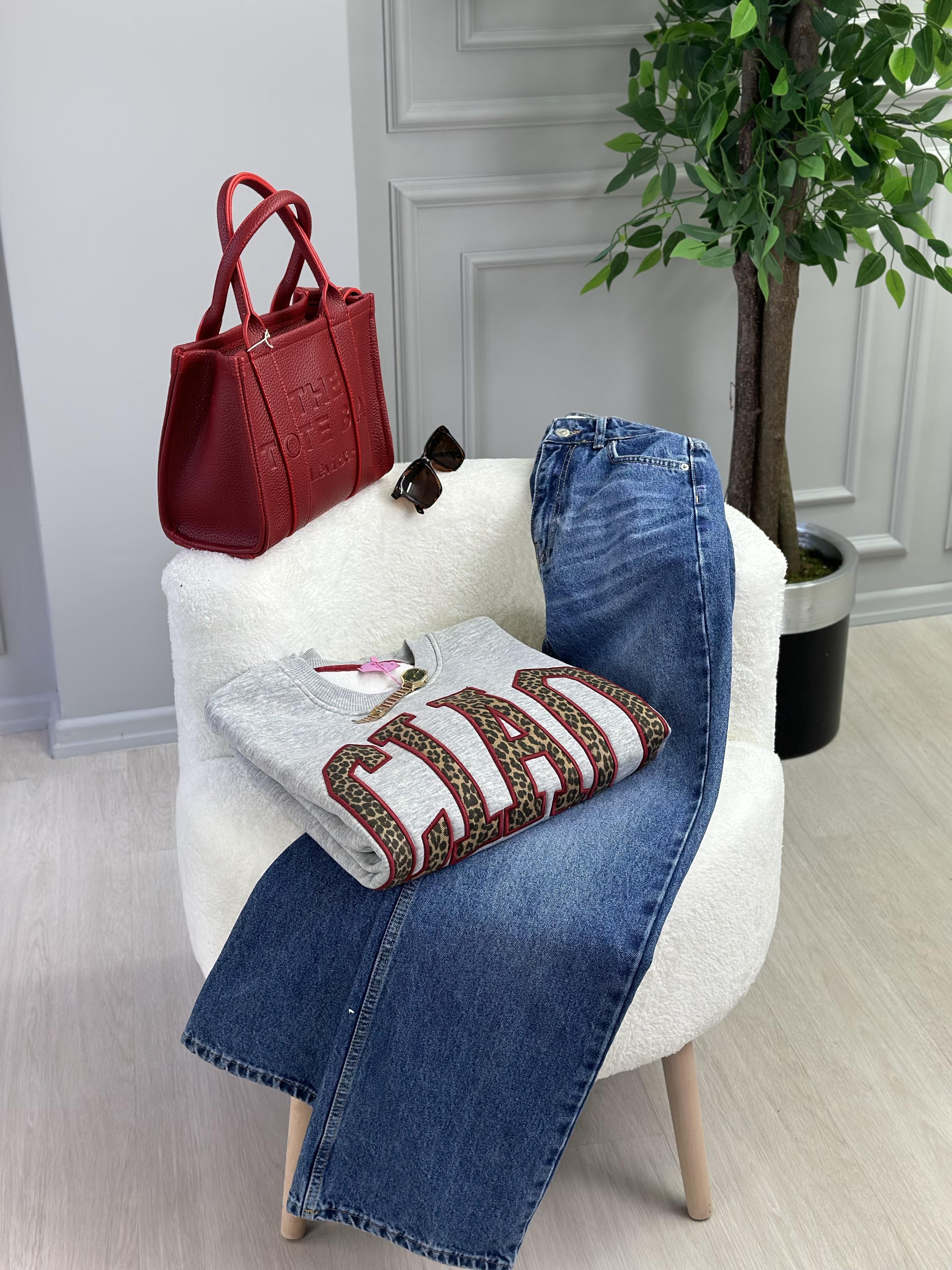 GRİ ŞARDONLU SWEATSHIRT