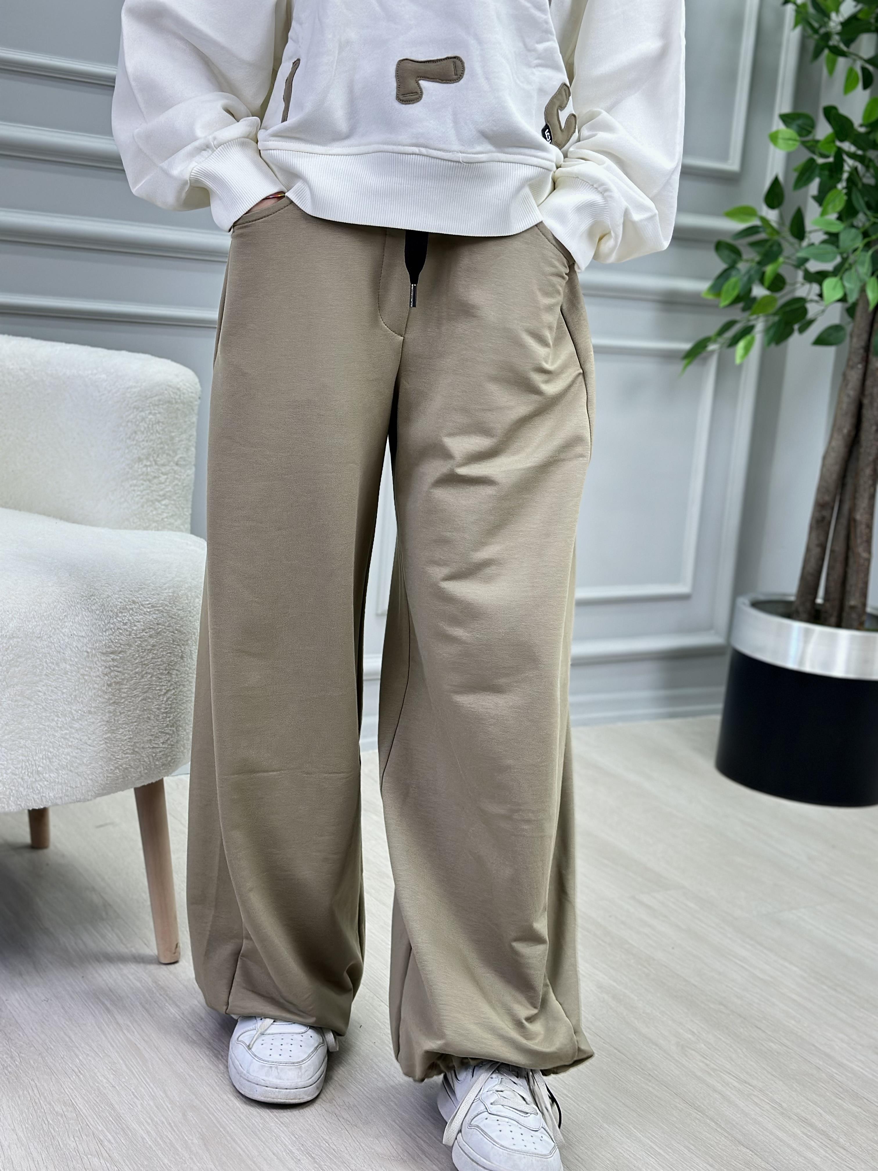 HAKİ PAÇASI BÜZÜLEBİLİR EŞOFMAN ALTI