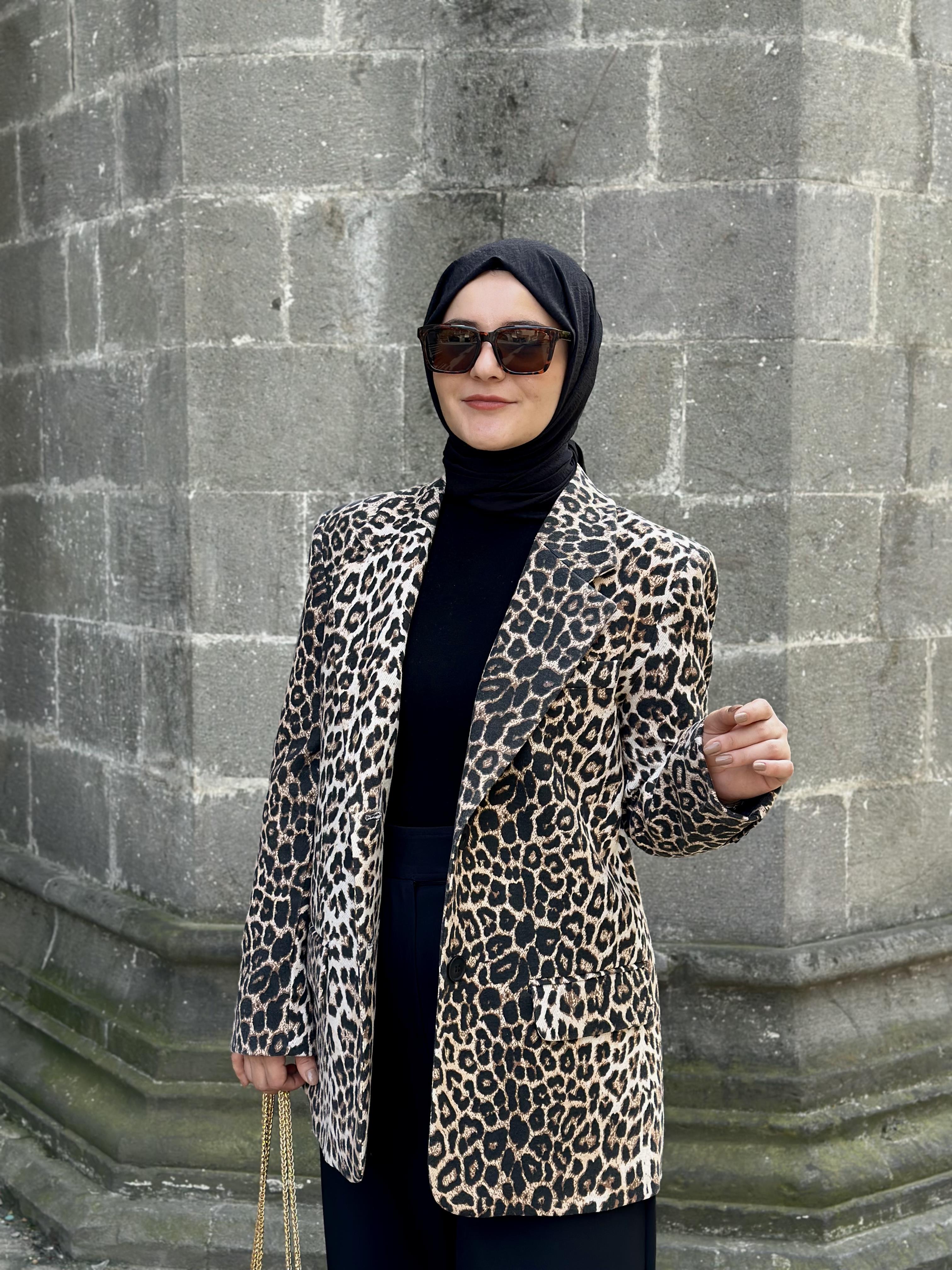 LEOPAR BLAZER CEKET 