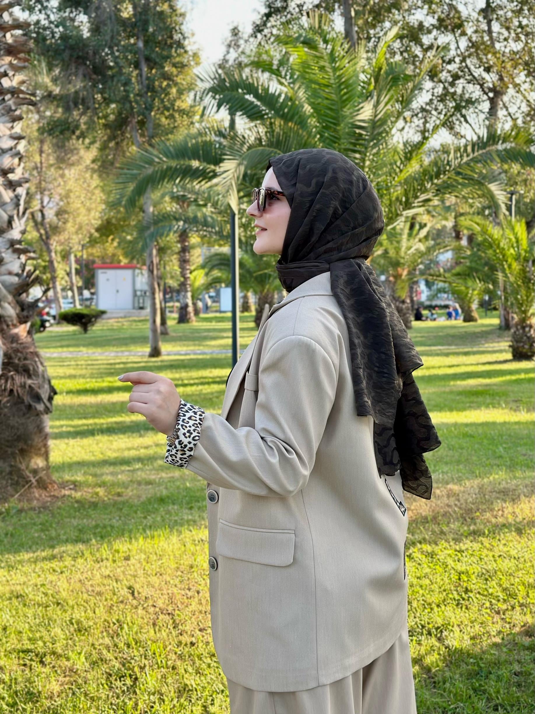 LEOPAR DESEN BLAZER CEKET