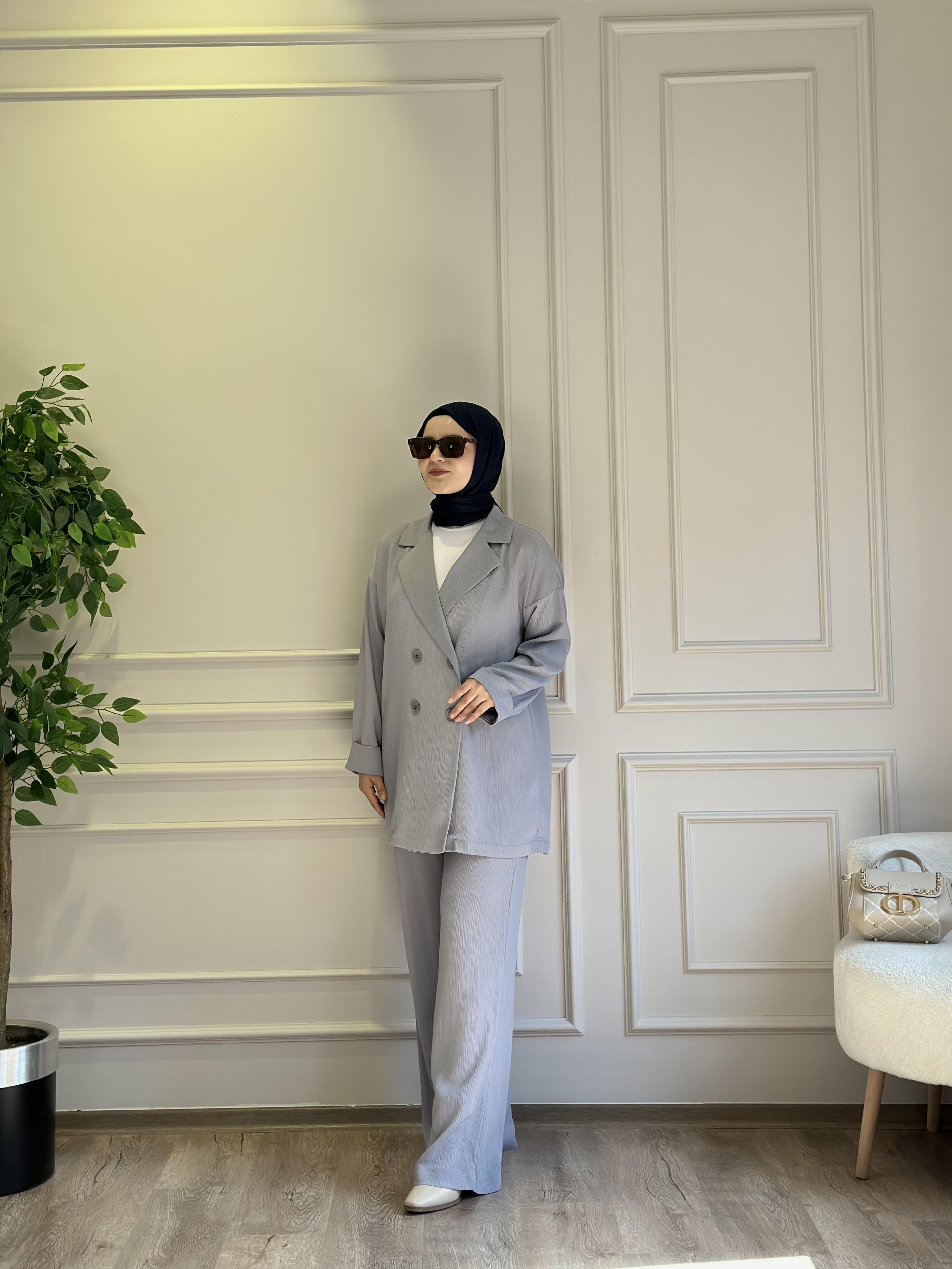 LEVİDOR GRİ  CEKET TAKIM