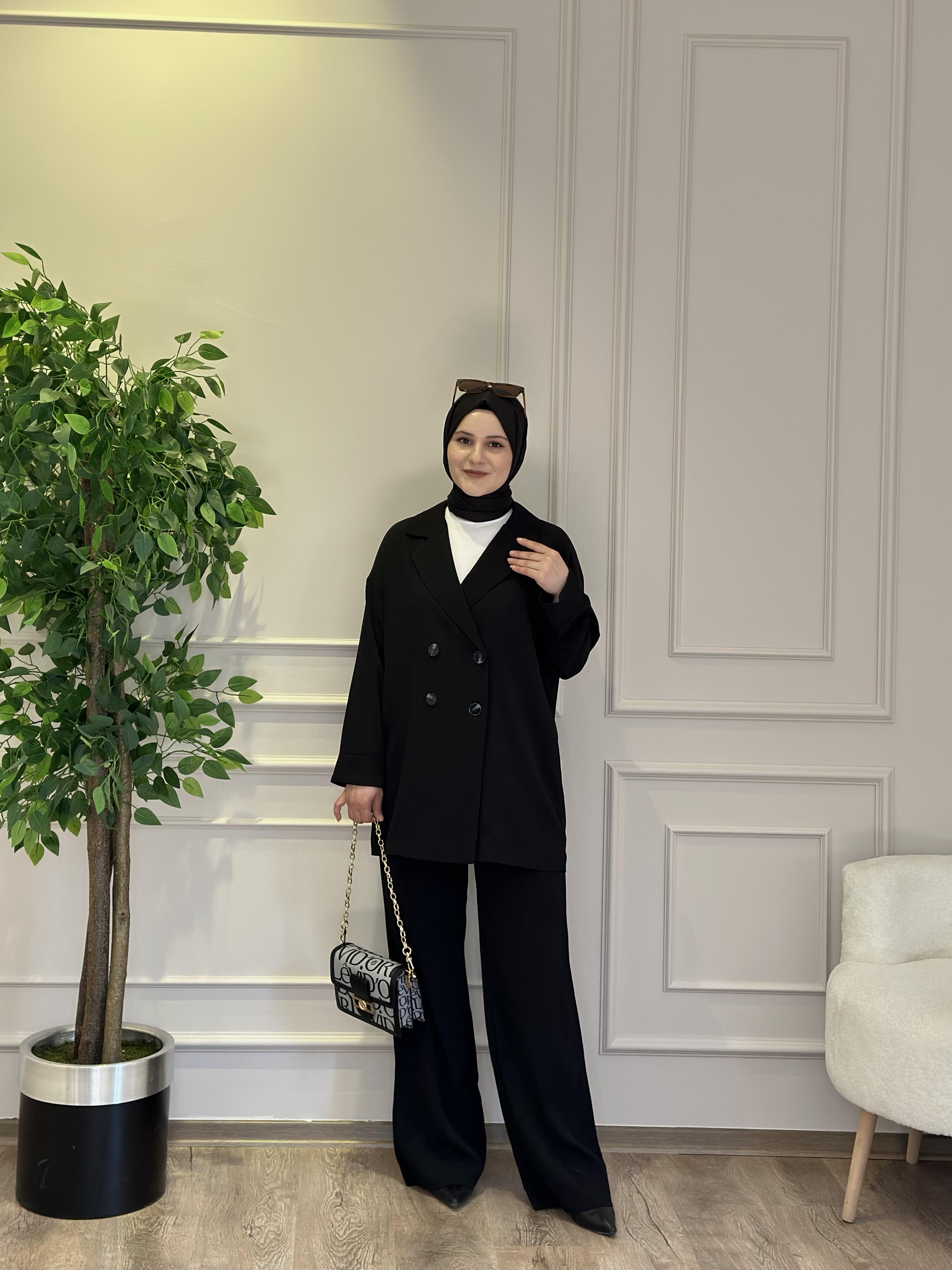 LEVİDOR SİYAH CEKET TAKIM