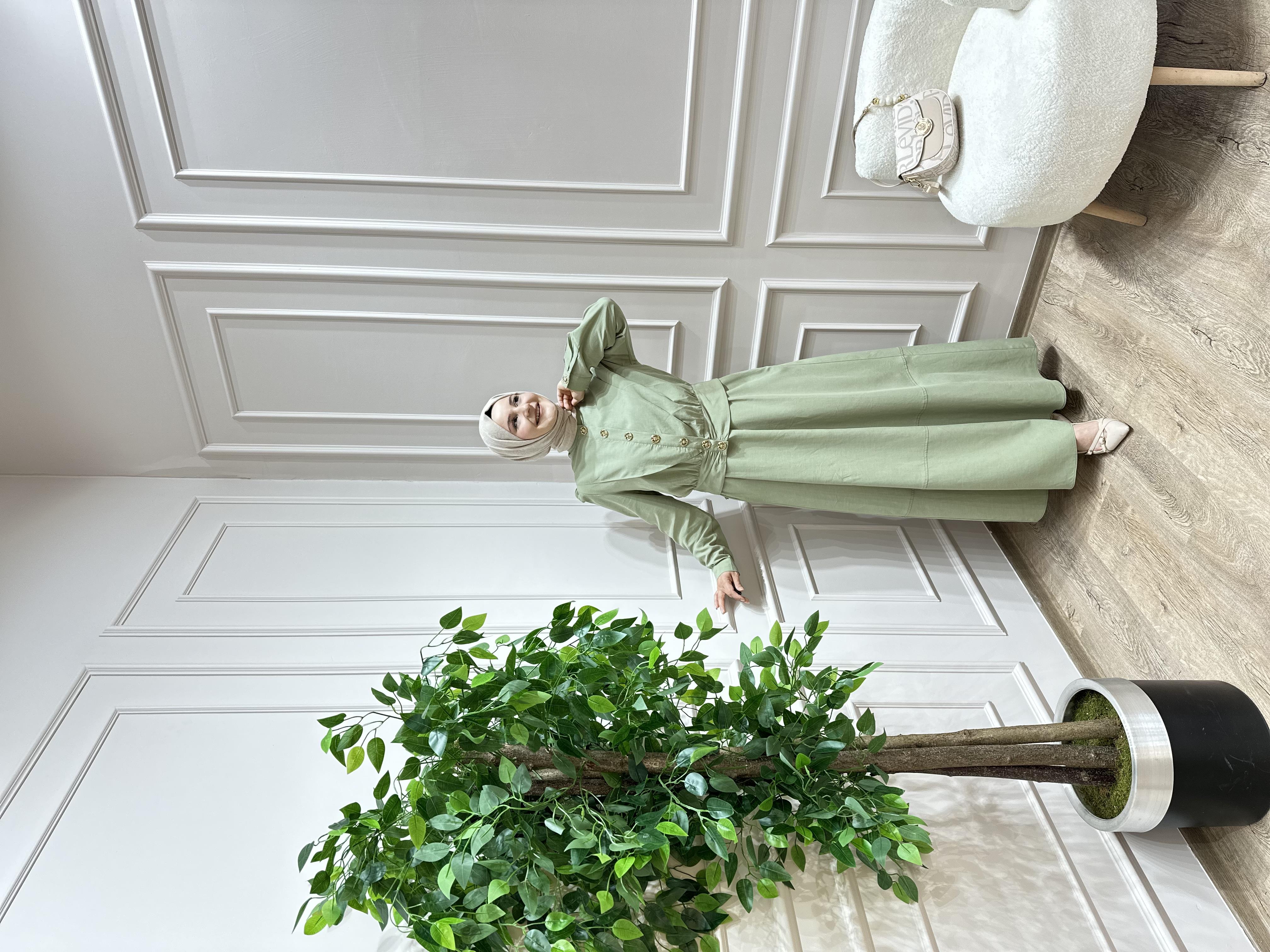 LEVİDOR YEŞİL  CEKET ELBİSE TAKIM