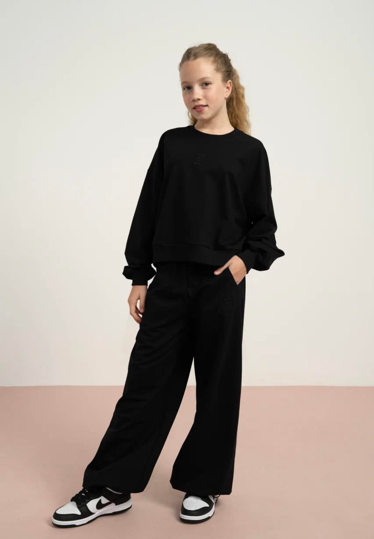 OVERSİZE BOL PAÇA EŞOFMAN TAKIMI SİYAH