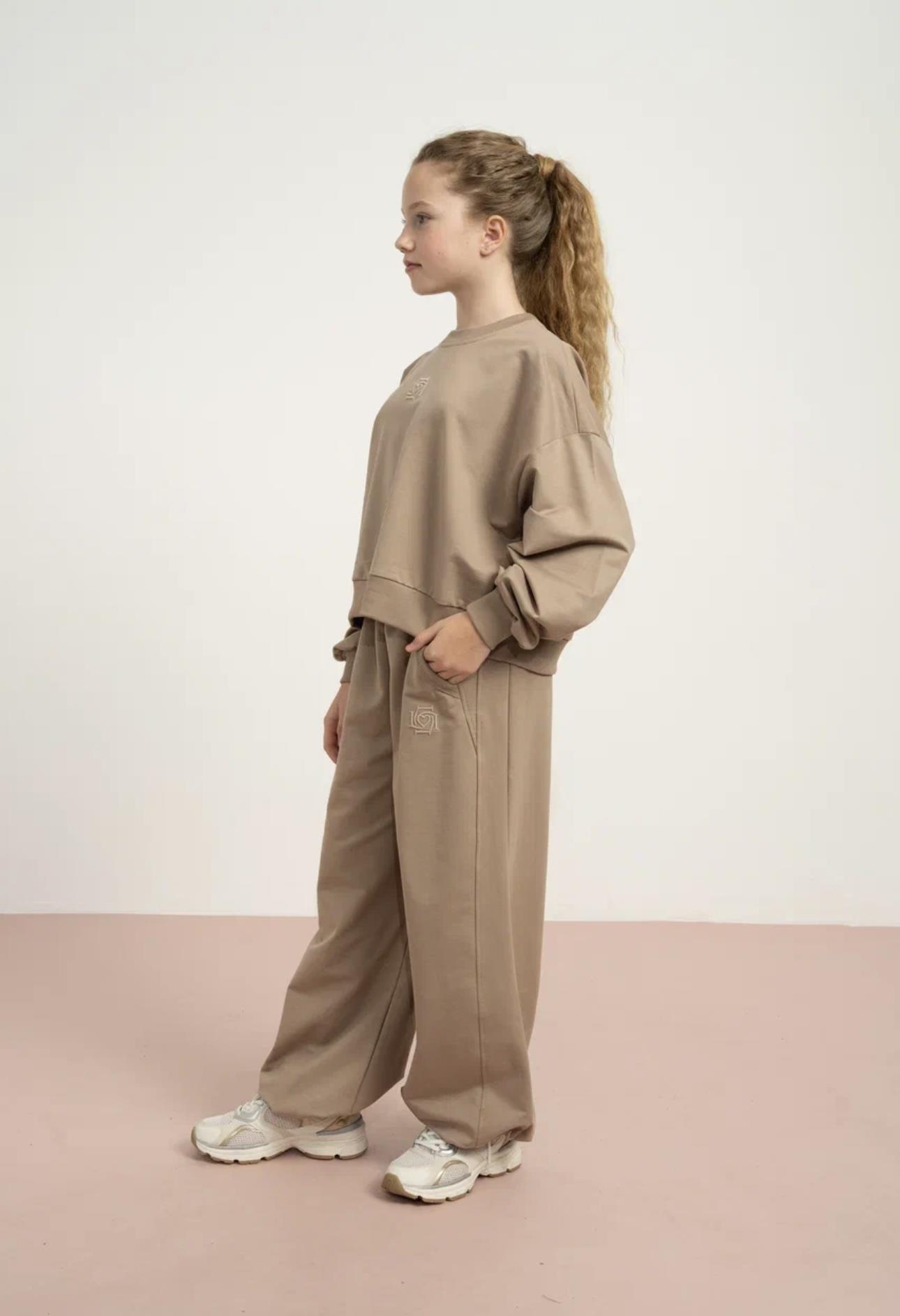 OVERSİZE BOL PAÇA EŞOFMAN TAKIMI VİZON