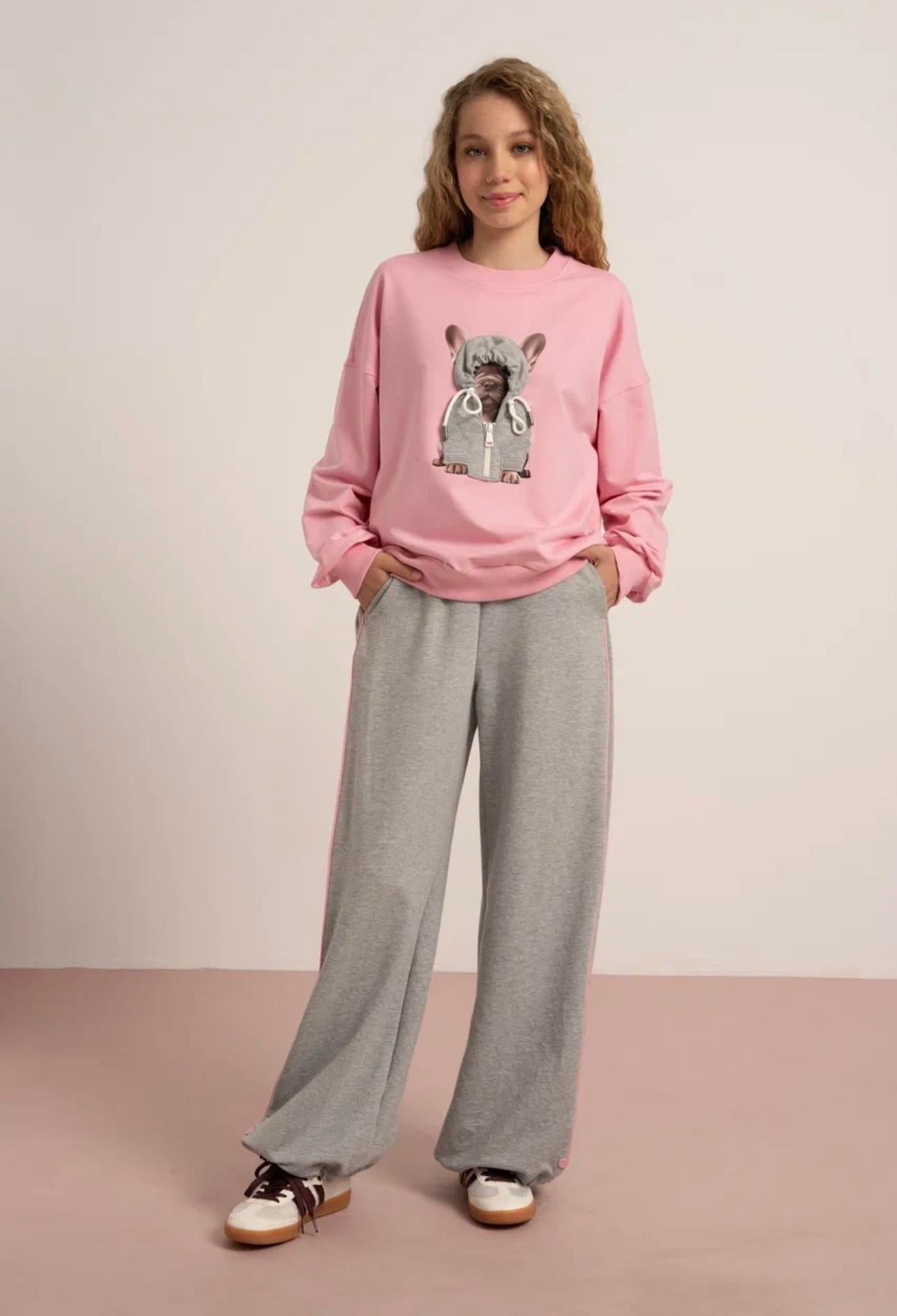 PAÇASI BÜZÜLEBİLİR İKİ İPLİK EŞOFMAN ALTI GRİ