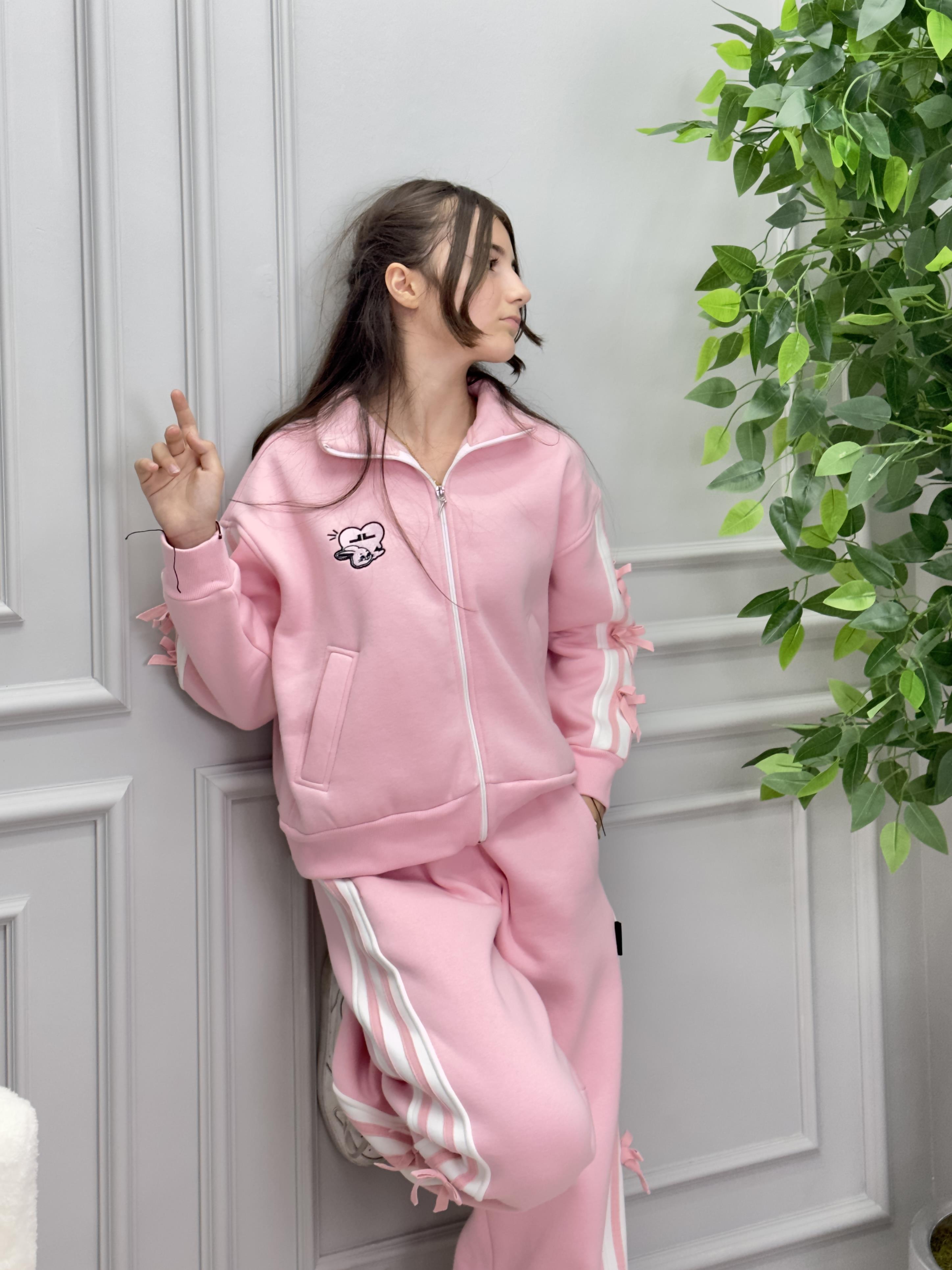 PEMBE 3 İPLİK EŞOFMAN TAKIMI