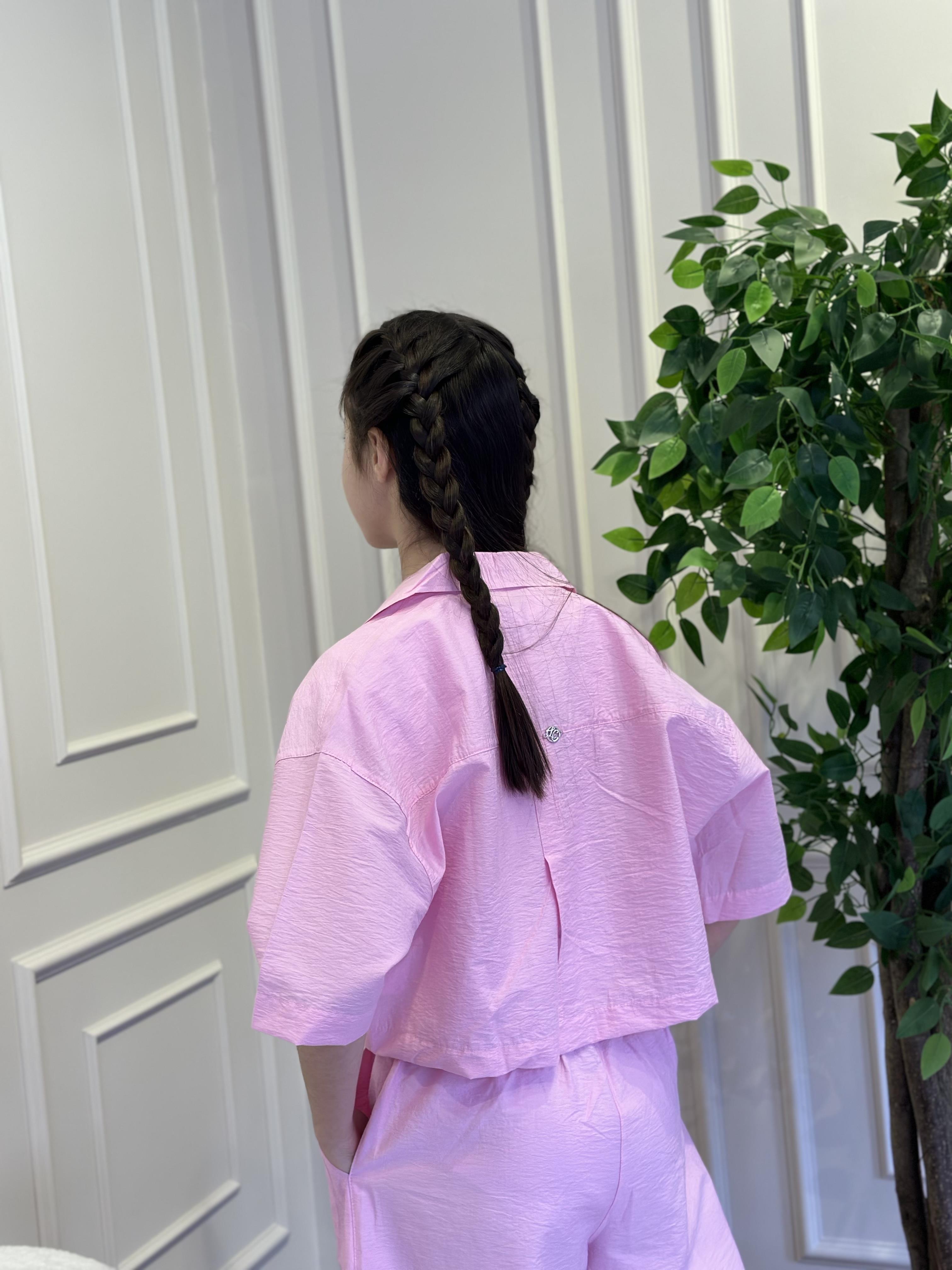 PEMBE POPLİN KUMAŞ TAKIM