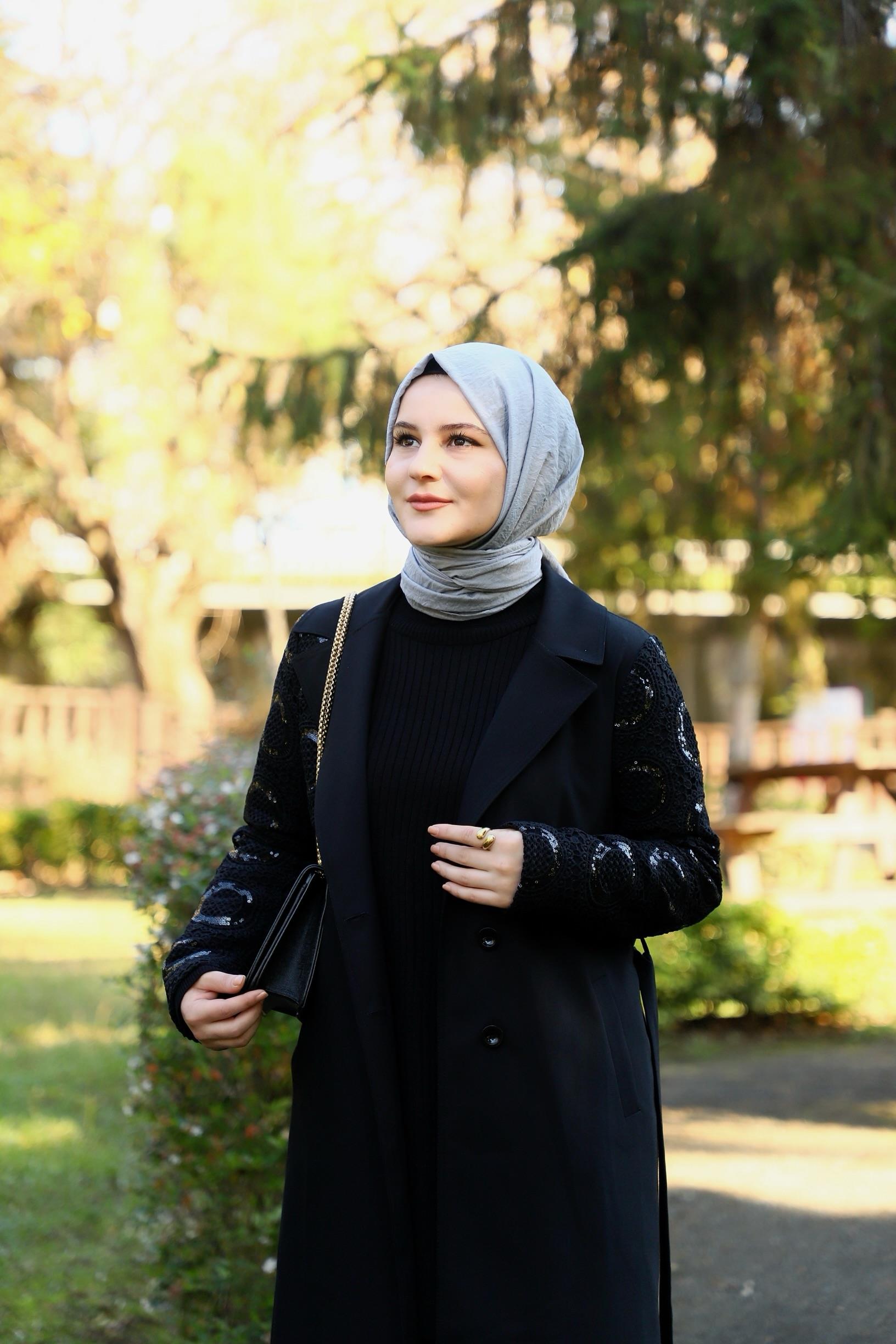 PUL İŞLEMELİ KRUVAZE YAKA TRENÇKOT