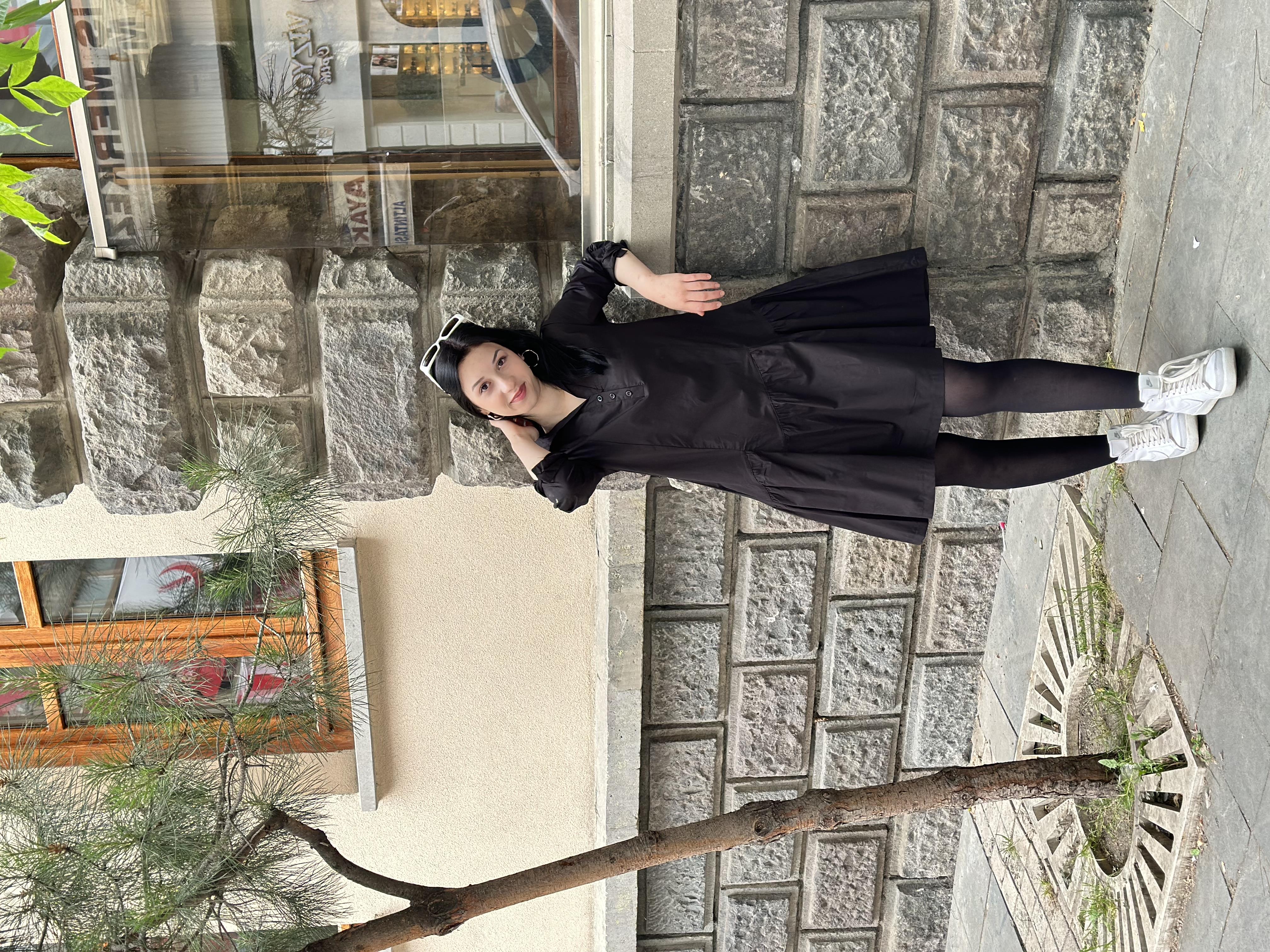 Siyah Gömlek Elbise