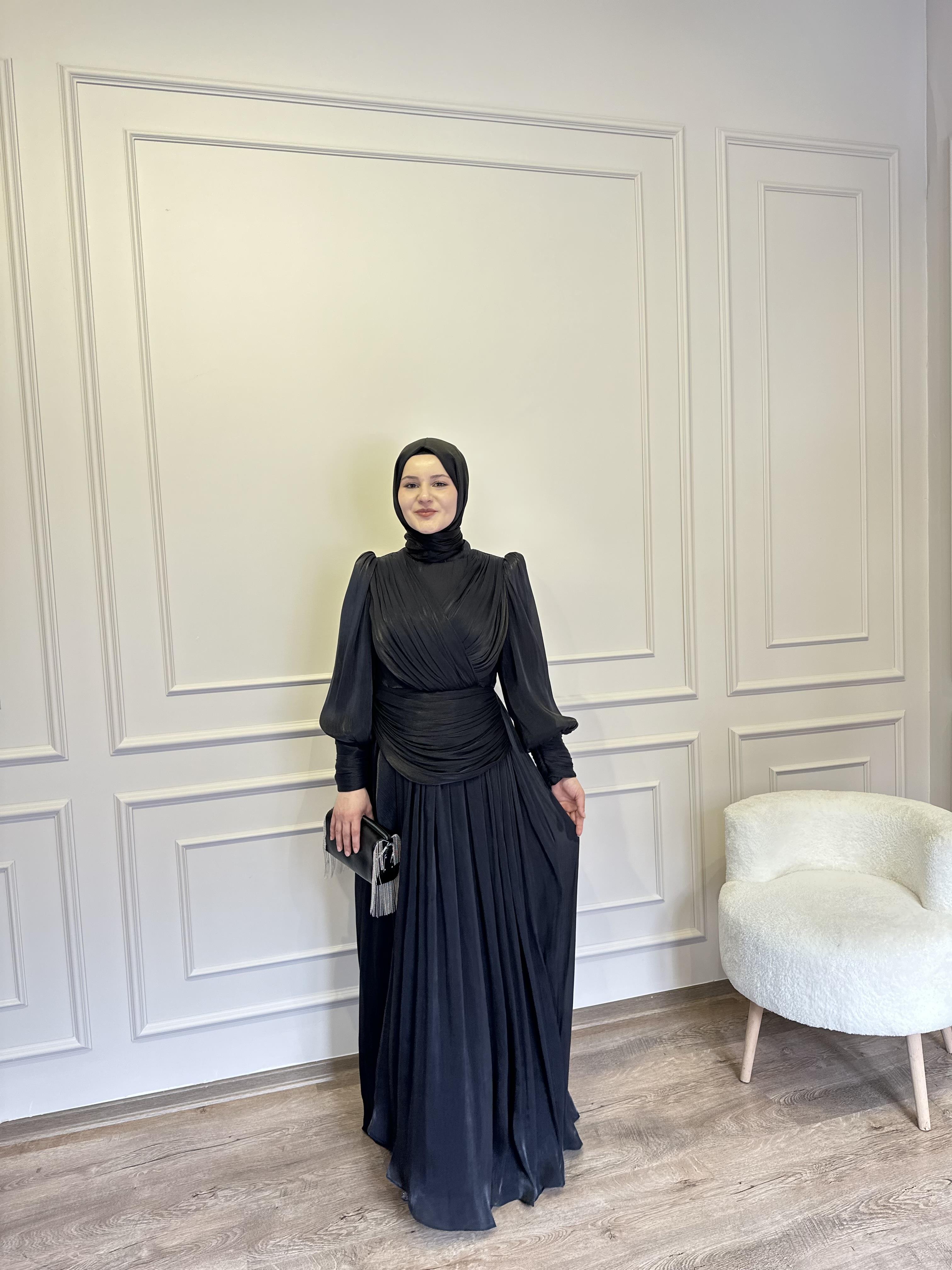 SİYAH JANJAN ABİYE 