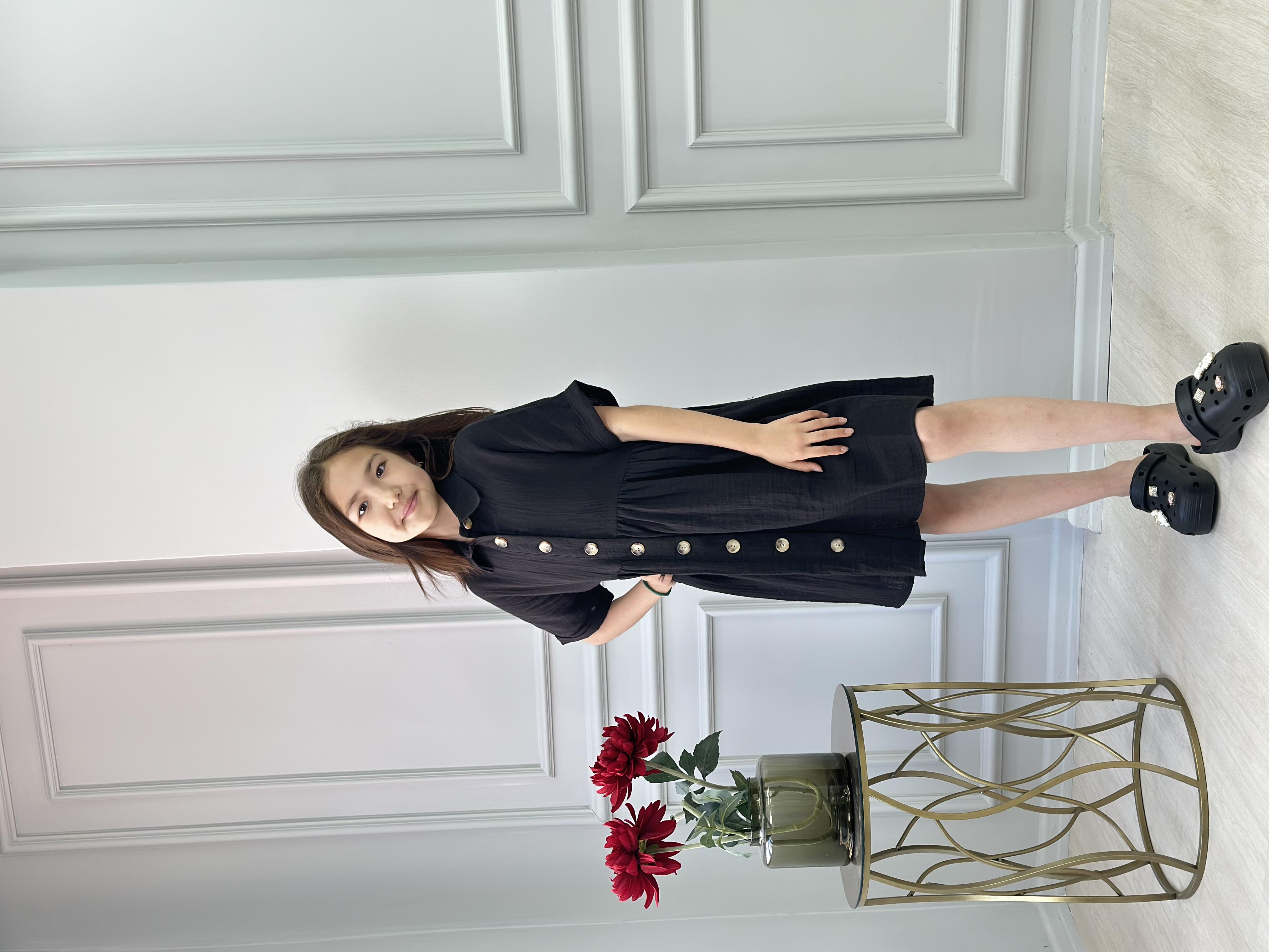 Siyah Müslin Elbise