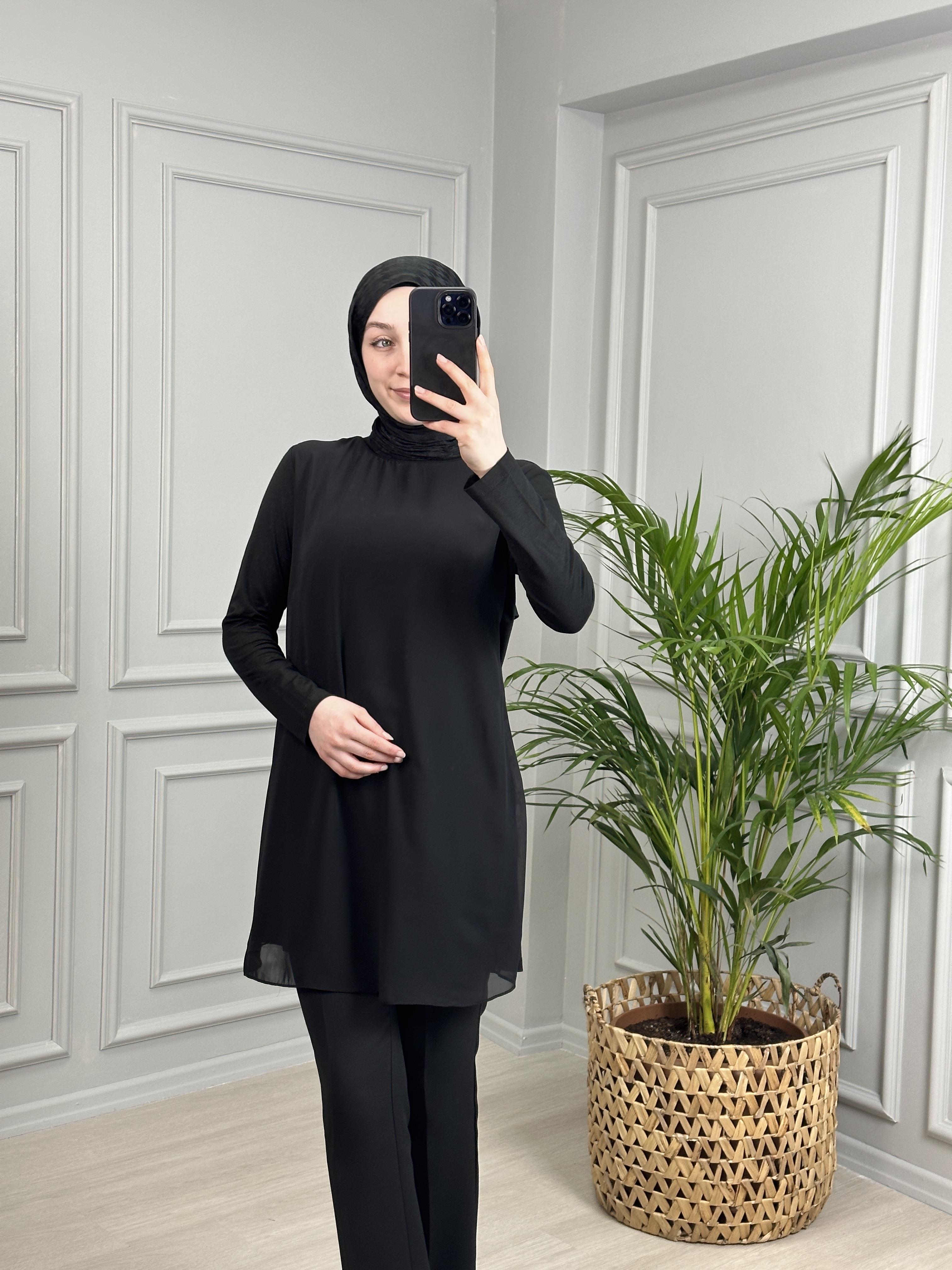 Siyah Uzun Kol İçlik