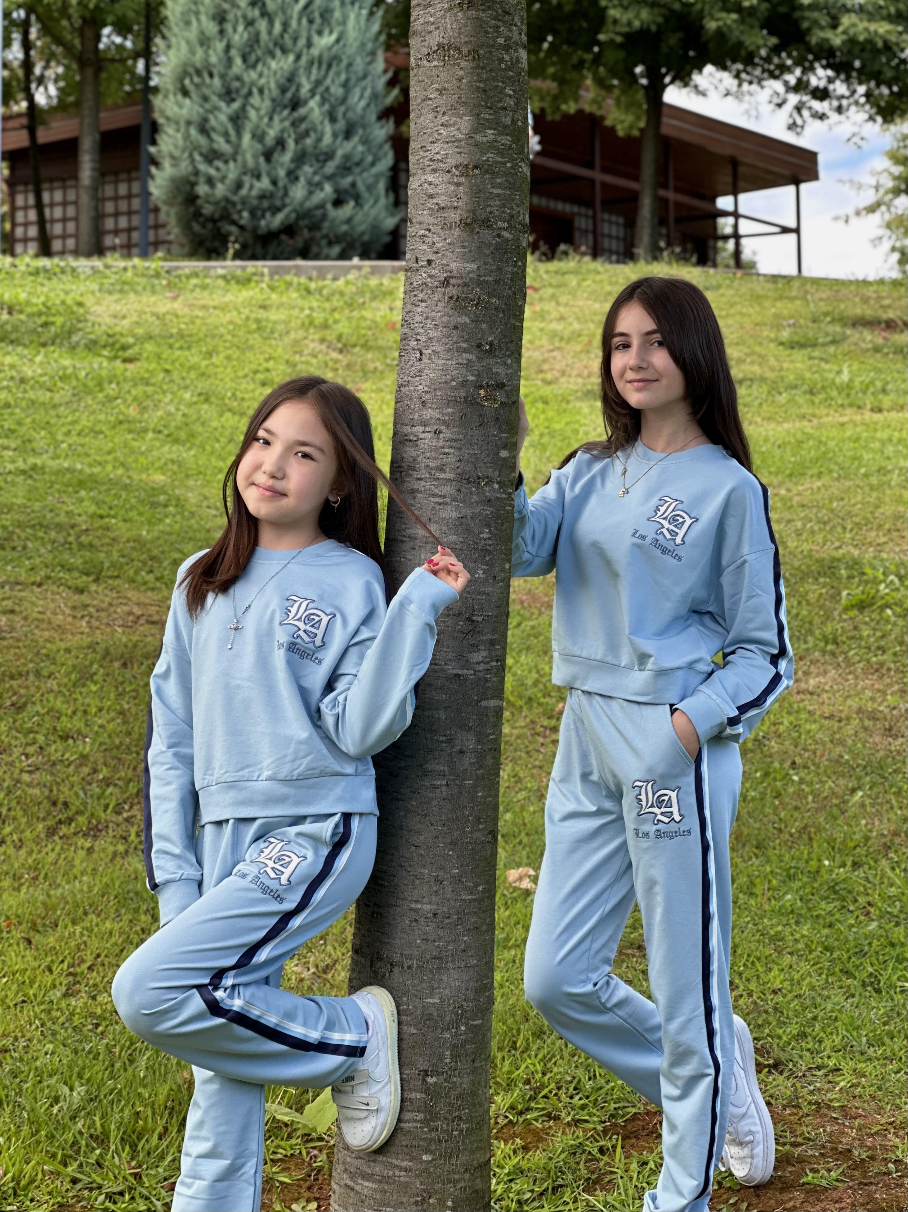 TOMMY LİFE ŞERİTLİ MAVİ EŞOFMAN TAKIMI