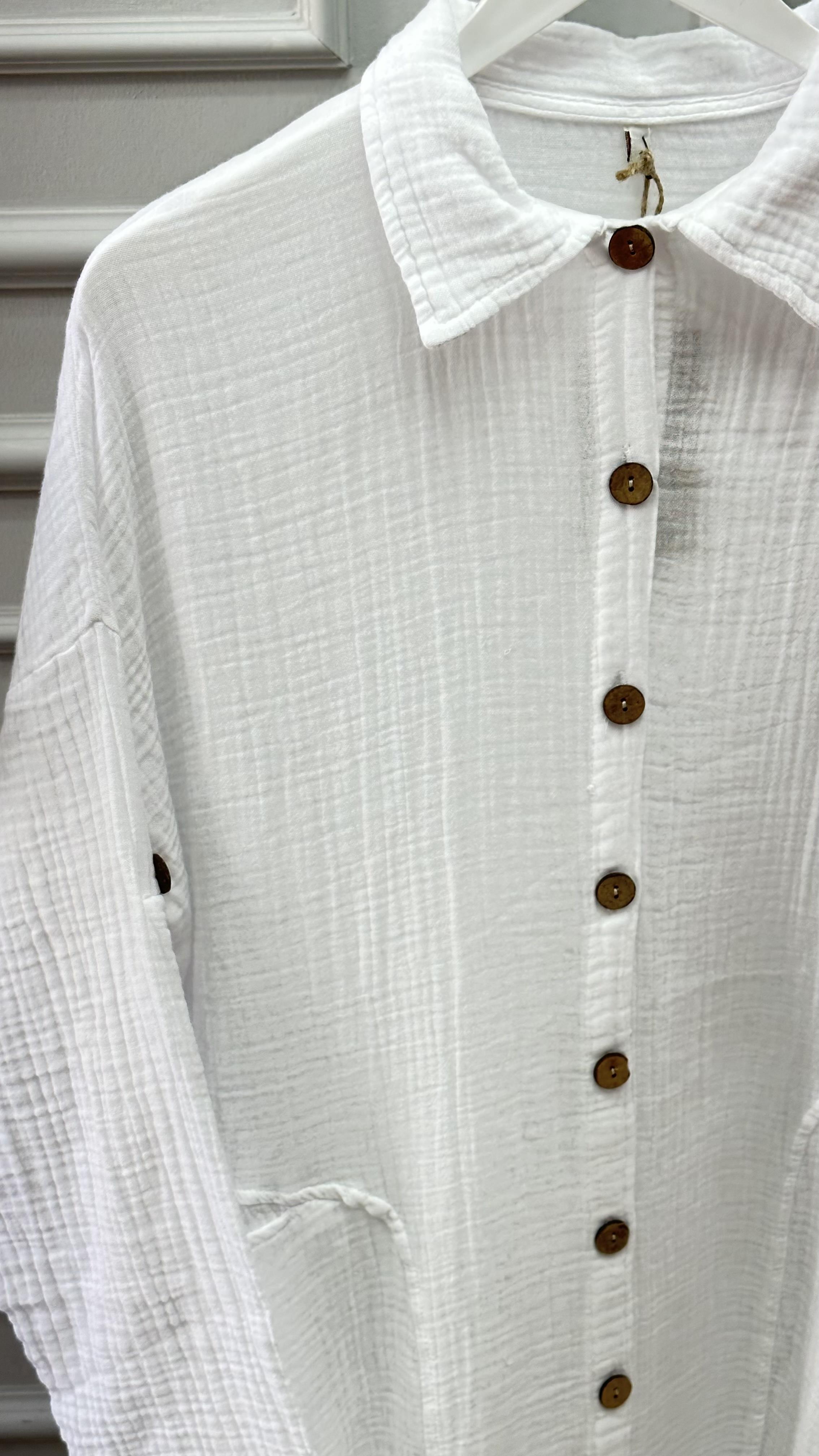 UZUN MÜSLİN GÖMLEK